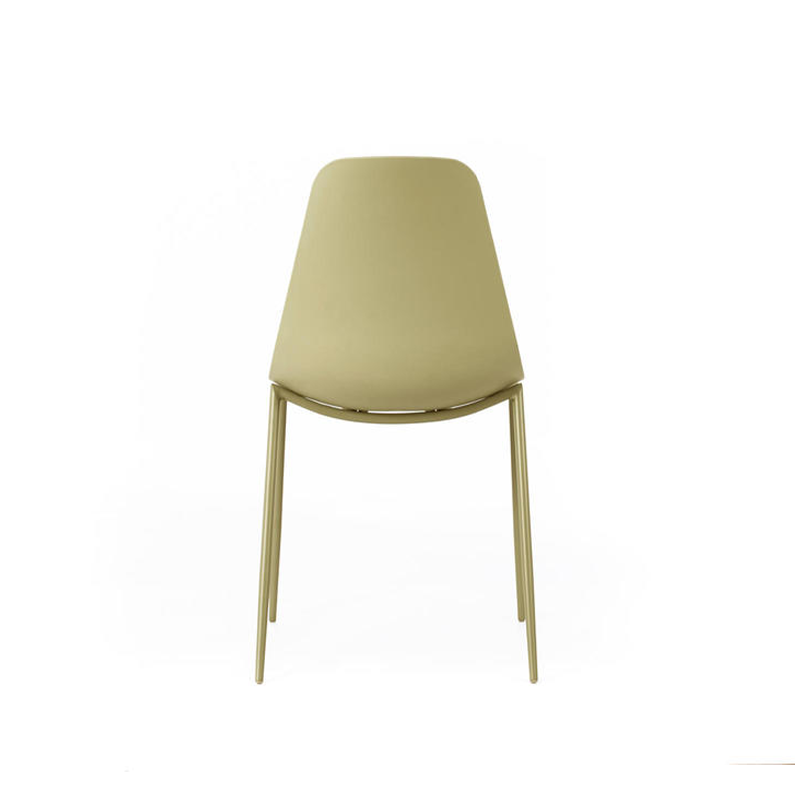 Set of modern "Kate" polypropylene chairs for living room with painted metal frame