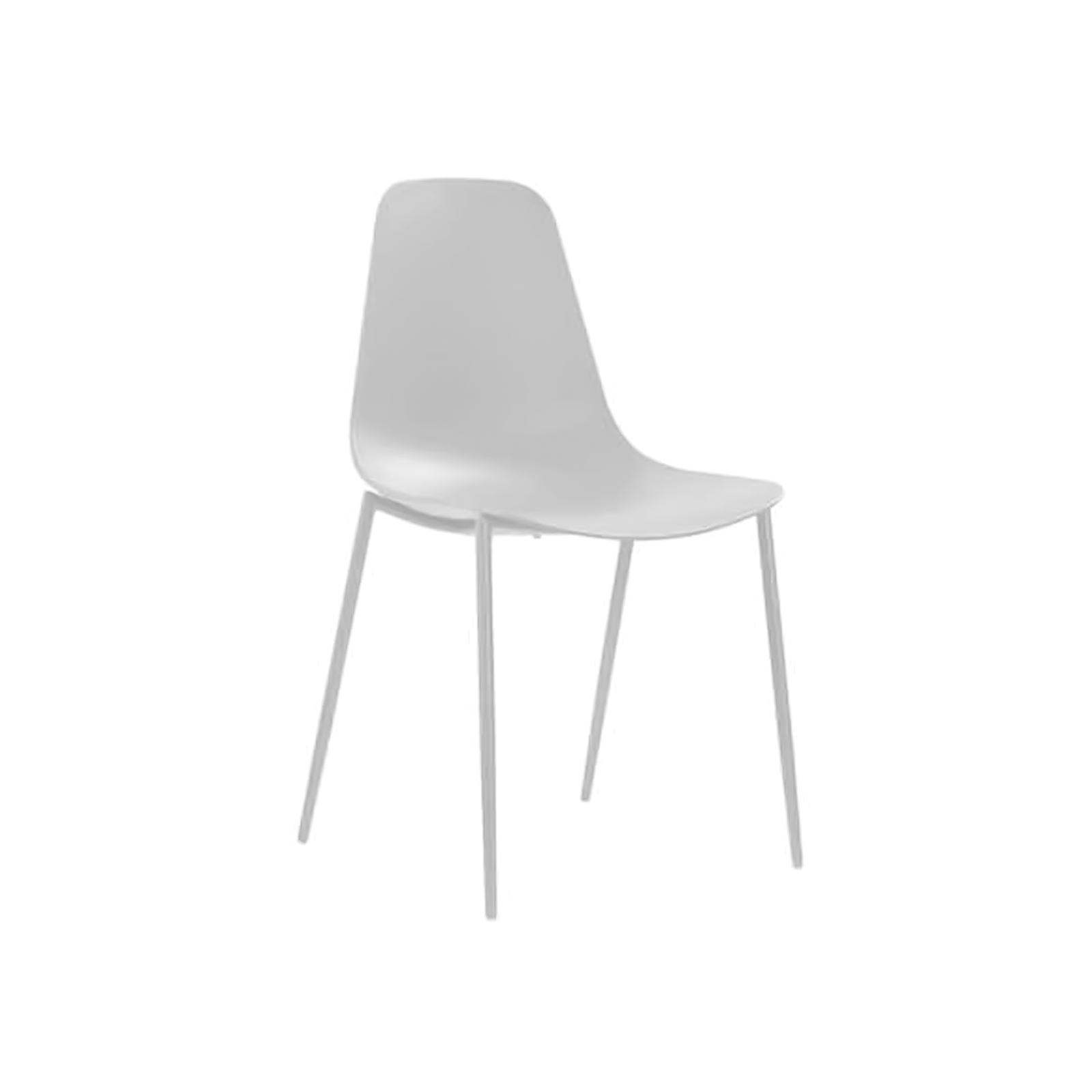 Set of modern "Kate" polypropylene chairs for living room with painted metal frame