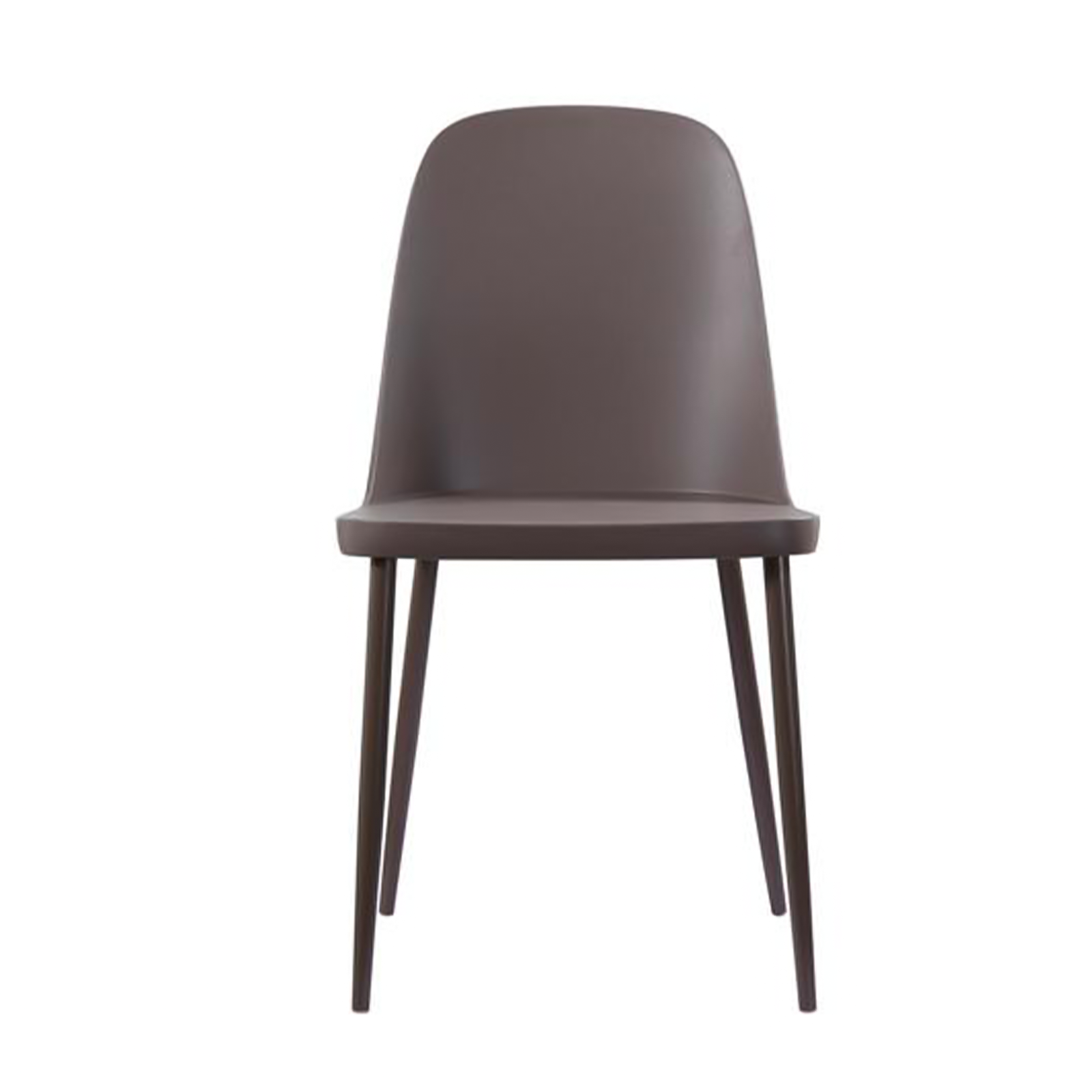 Set di sedie moderne in polipropilene "Paola" con gambe in metallo verniciato