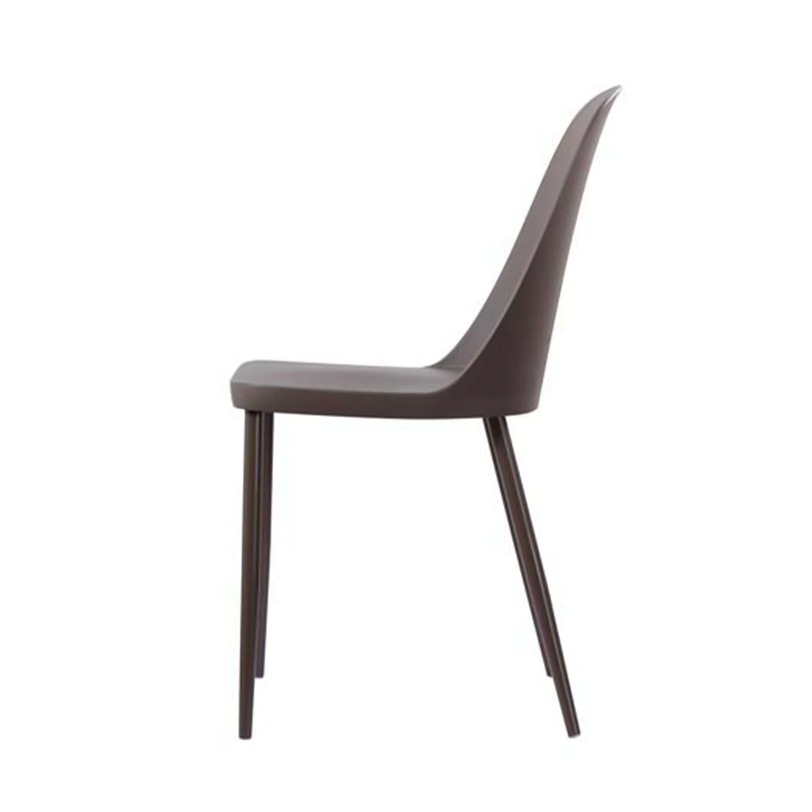 Set di sedie moderne in polipropilene "Paola" con gambe in metallo verniciato