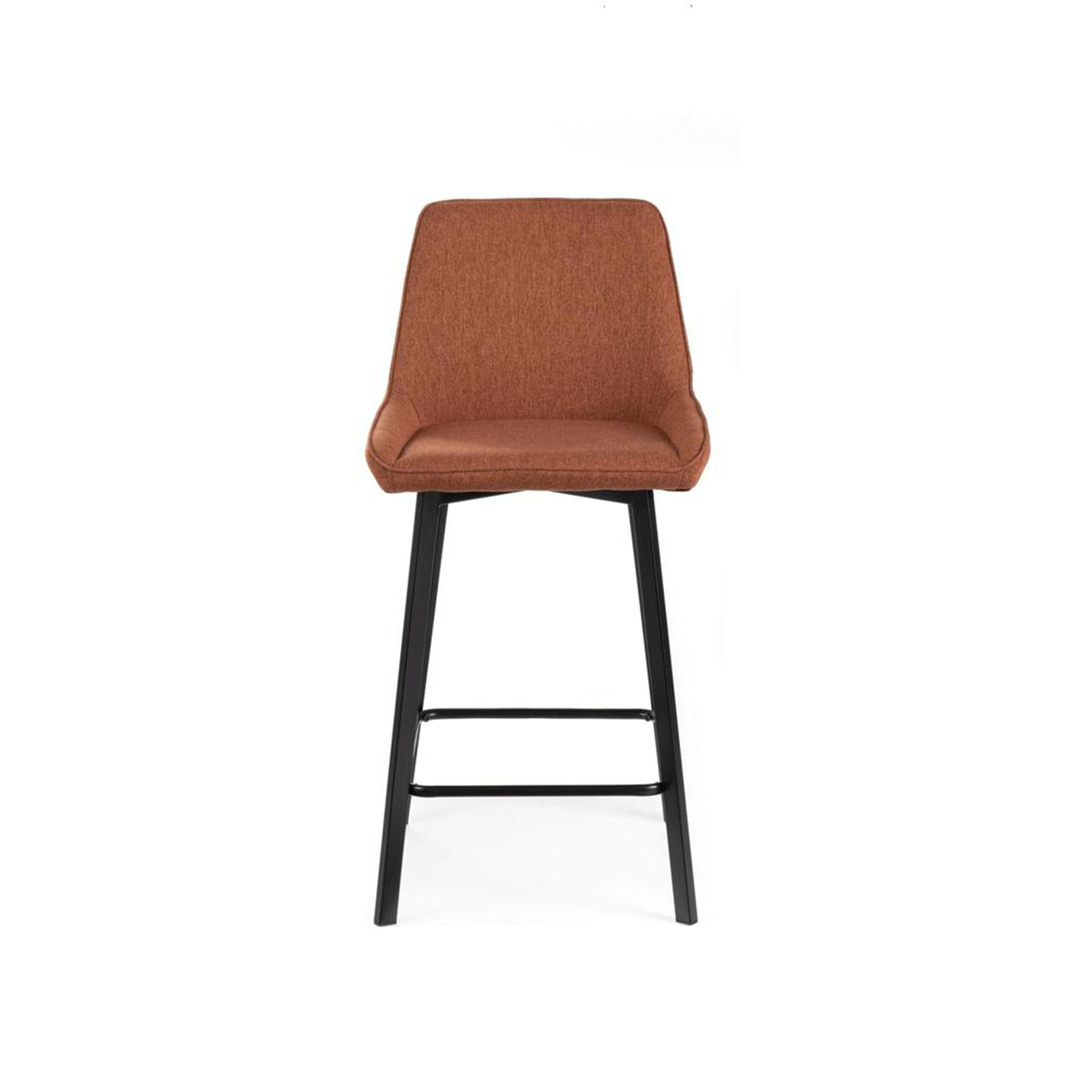 Set of "Fox" high stools in padded fabric with footrest cm 44x50 94h