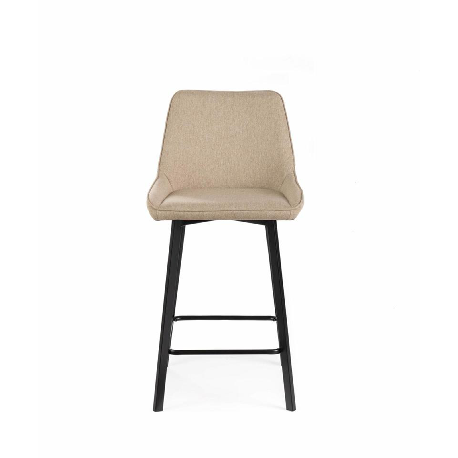 Set of "Fox" high stools in padded fabric with footrest cm 44x50 94h