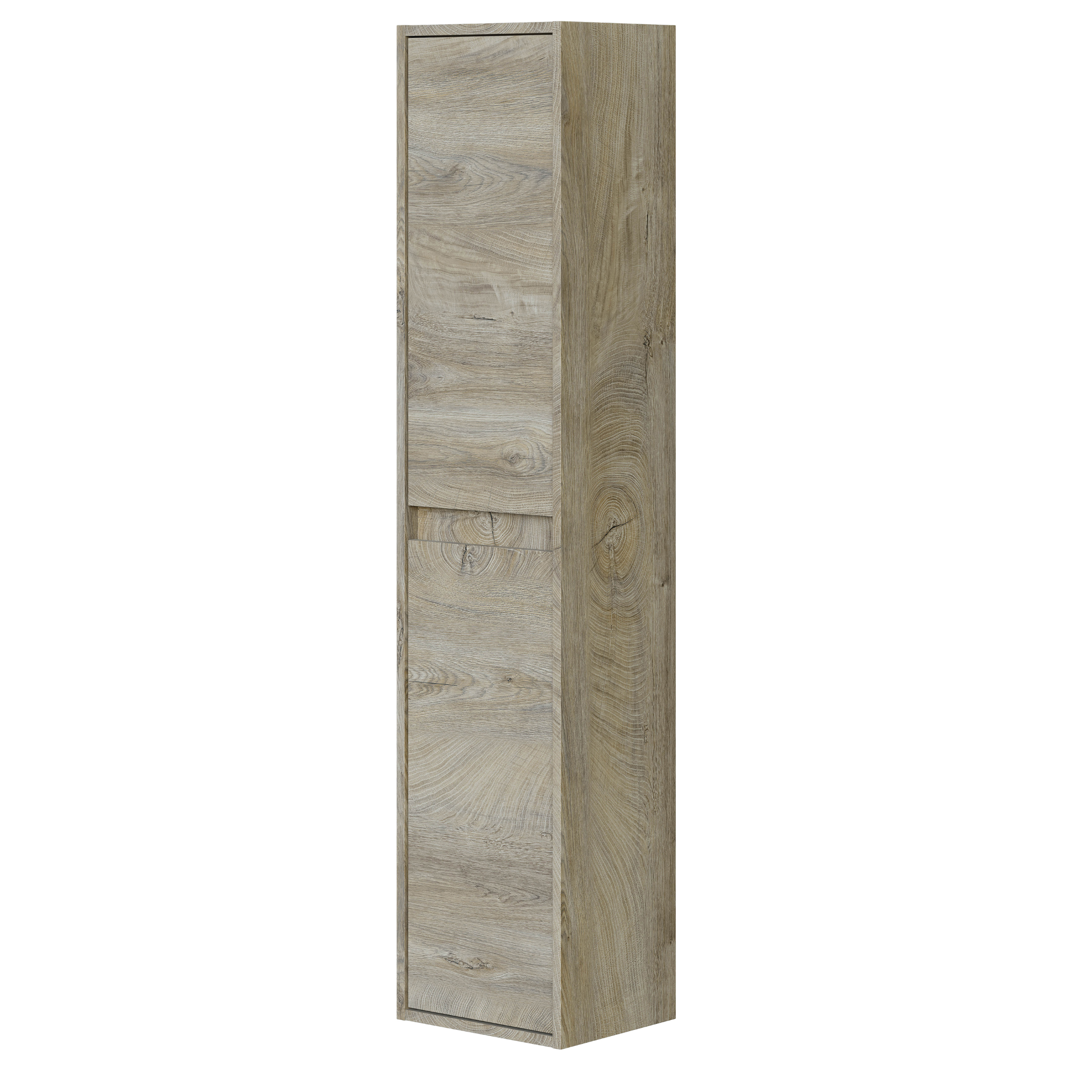 "Dakota" suspended bathroom column in Alaska oak with 2 doors, 30x25.5 cm, 140 cm high