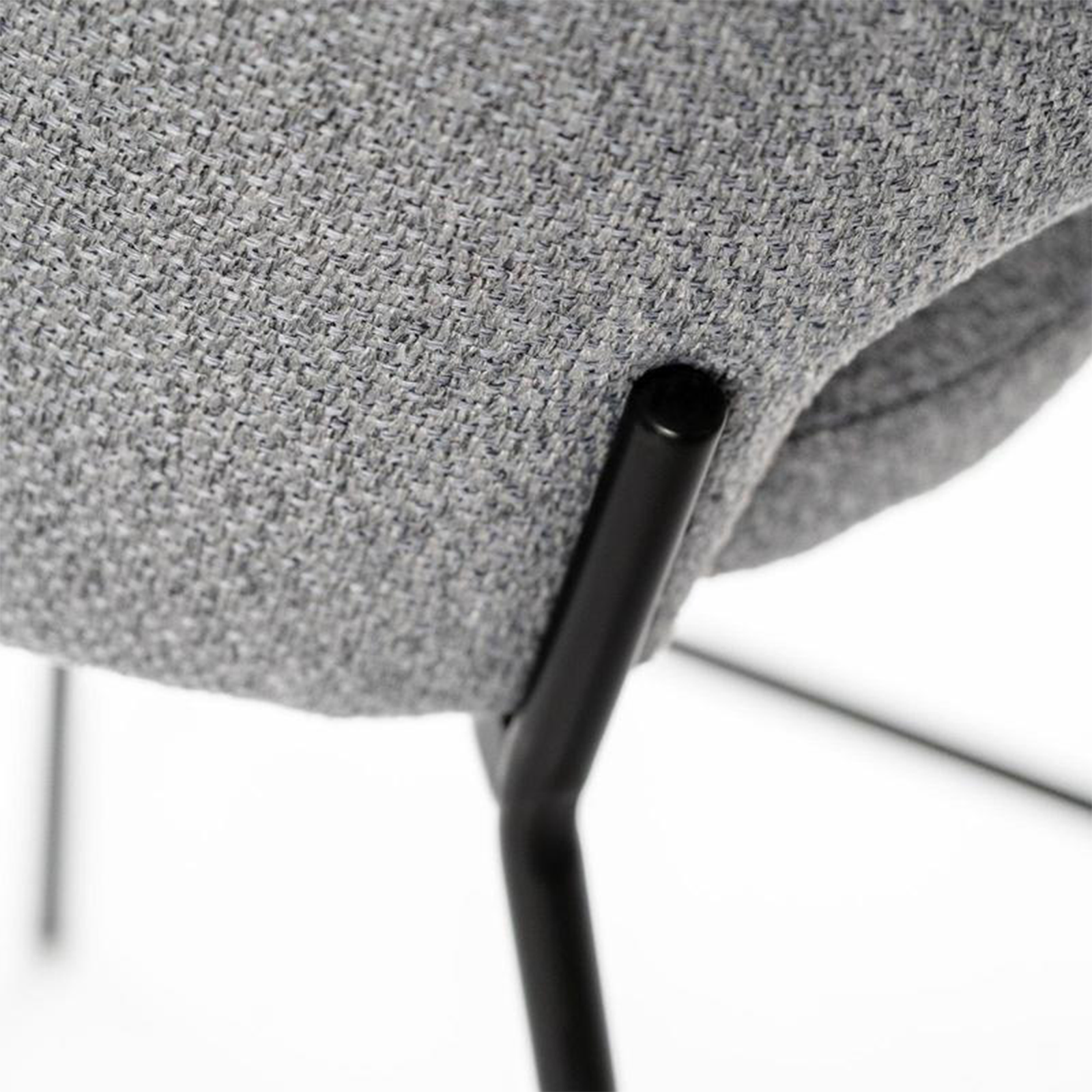 Set of "Alan" high stools in padded fabric with footrest cm 52x50 98h