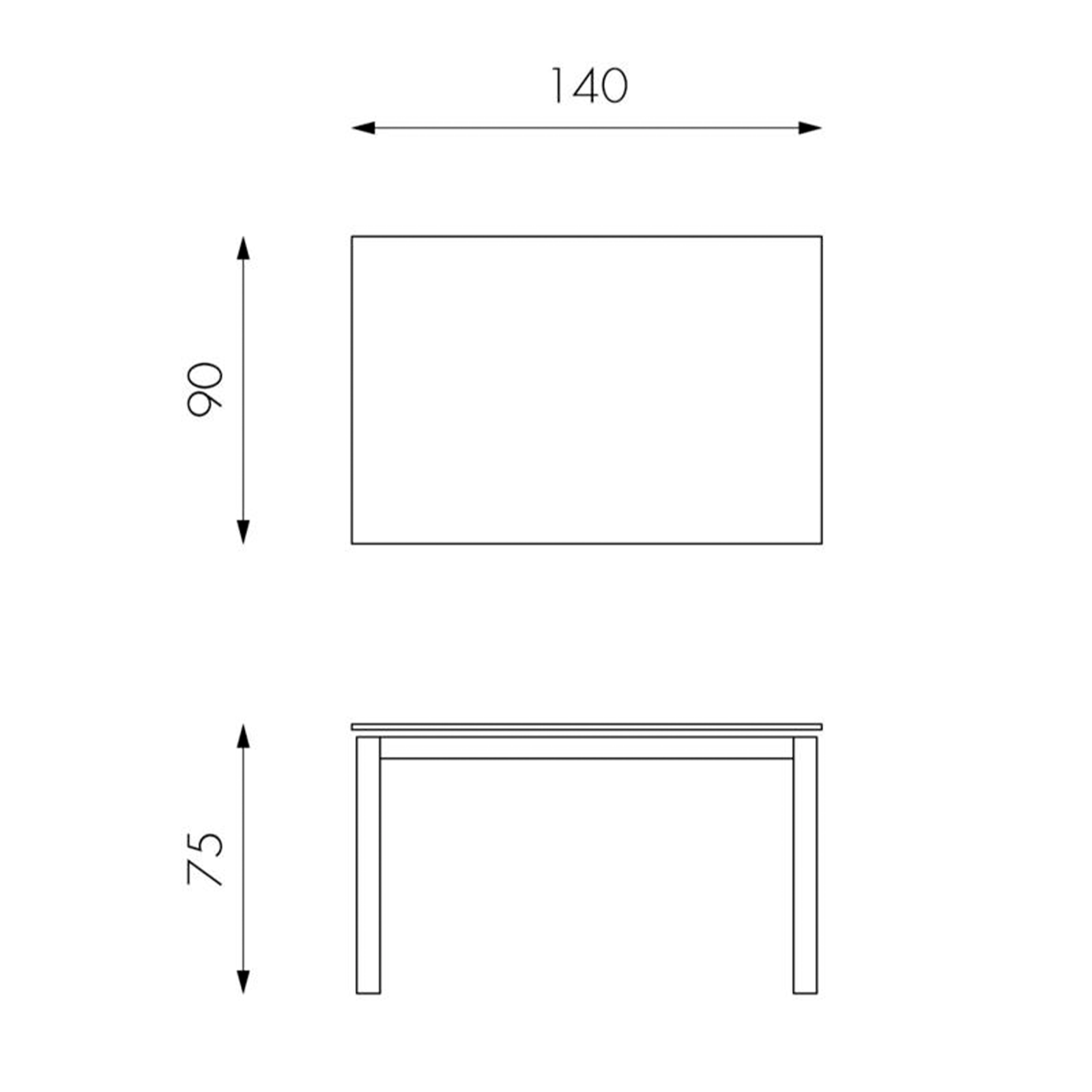 Tavolo allungabile moderno "Filo" piano in ceramica gambe in alluminio cm 140/220x90 75h