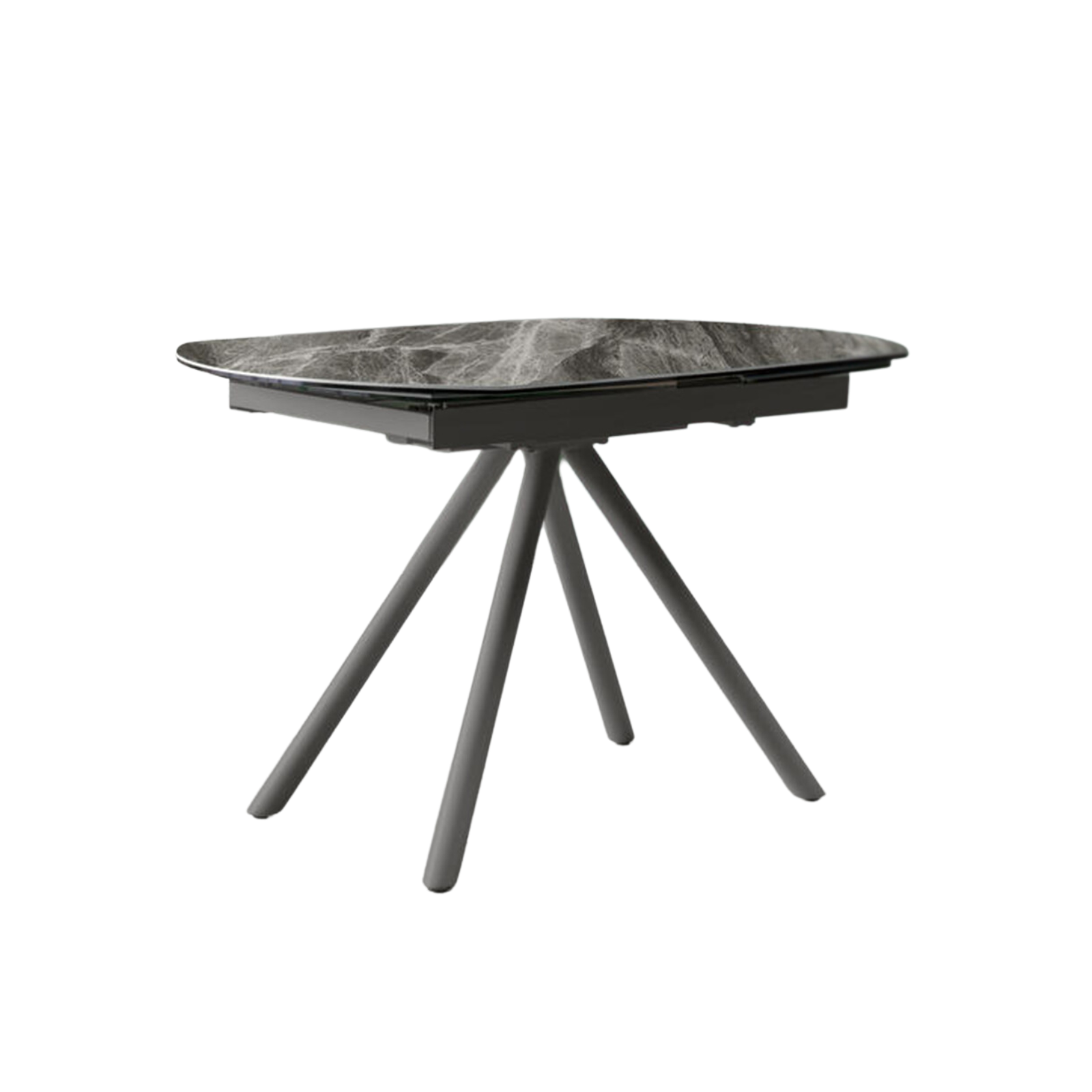 Modern extendable table "Atmosphera" with ceramic top and painted metal frame