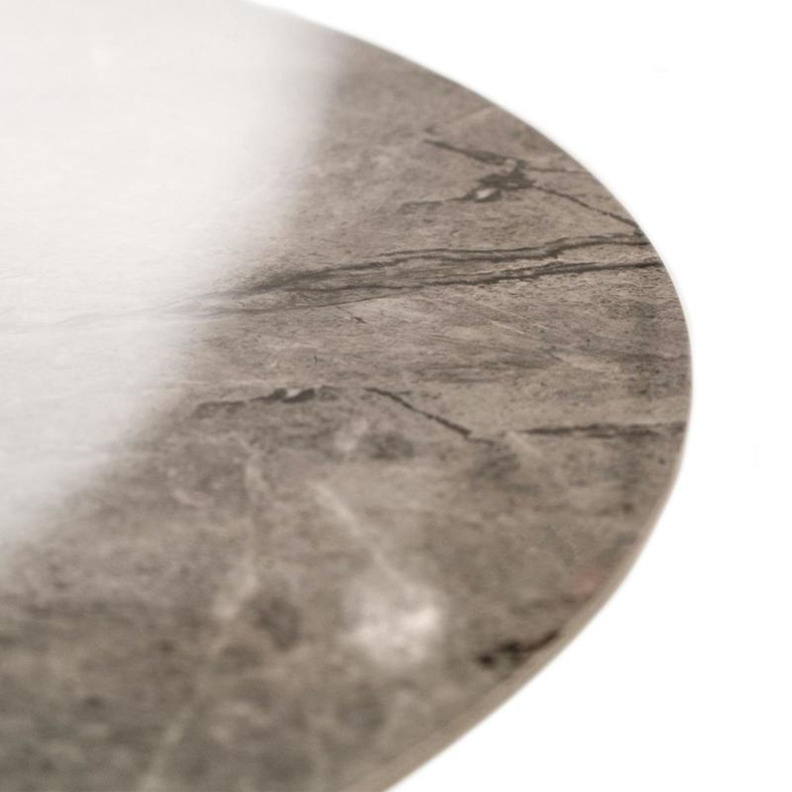 "Louis" round table with marble-effect ceramic top, Ø120 cm, 76 cm high