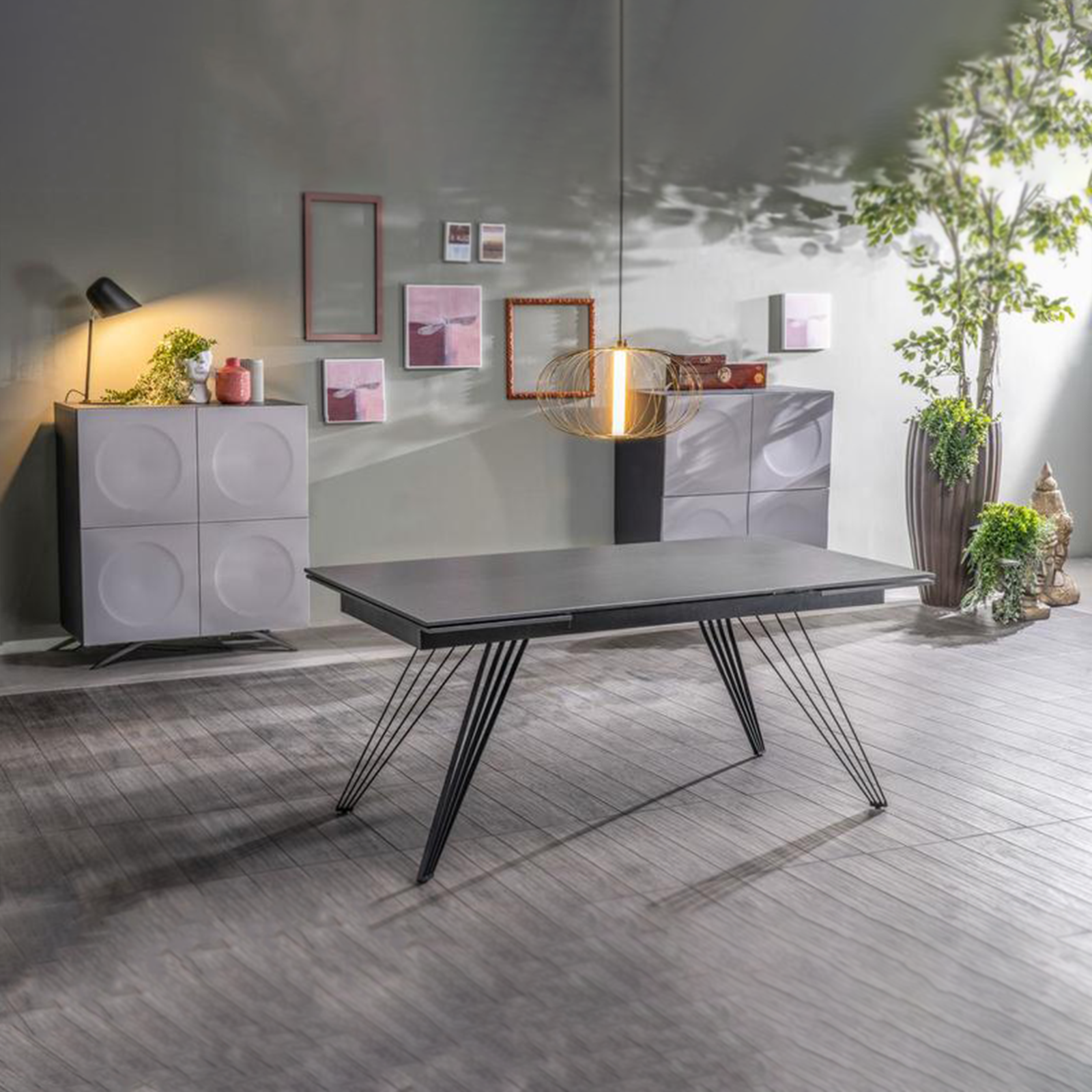 Extendable table "David1" ceramic top cm 160/240x90 76h