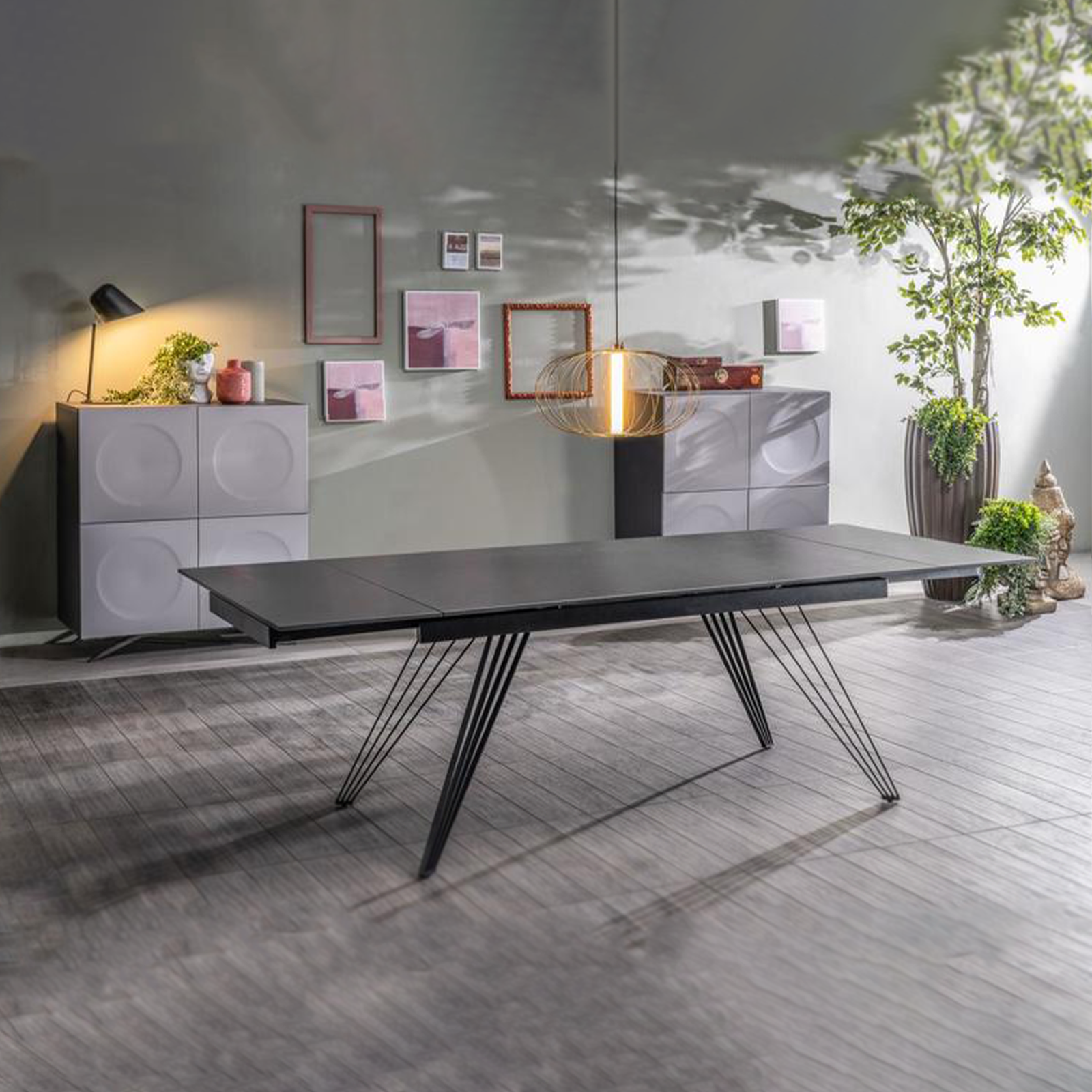 Extendable table "David1" ceramic top cm 160/240x90 76h