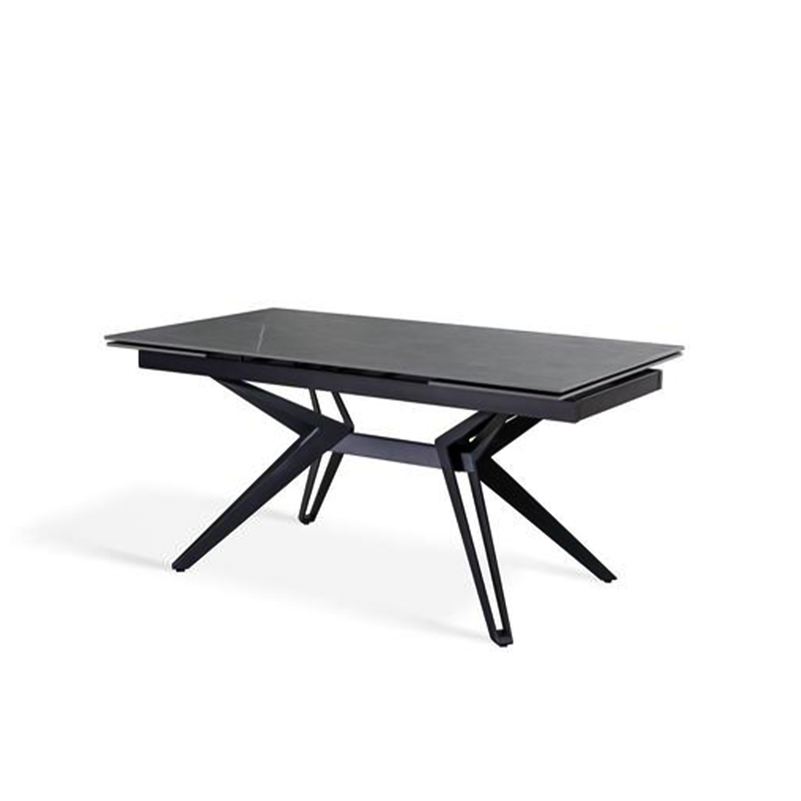 Modern extendable "Horeca" dining table with marble-effect ceramic top