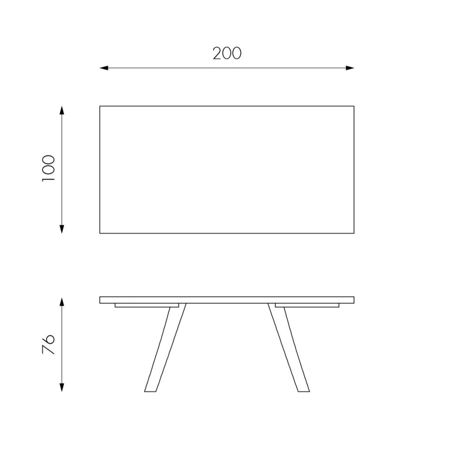Mesa extensible "Gabriel" tablero de madera patas metal 300x100 cm 76h