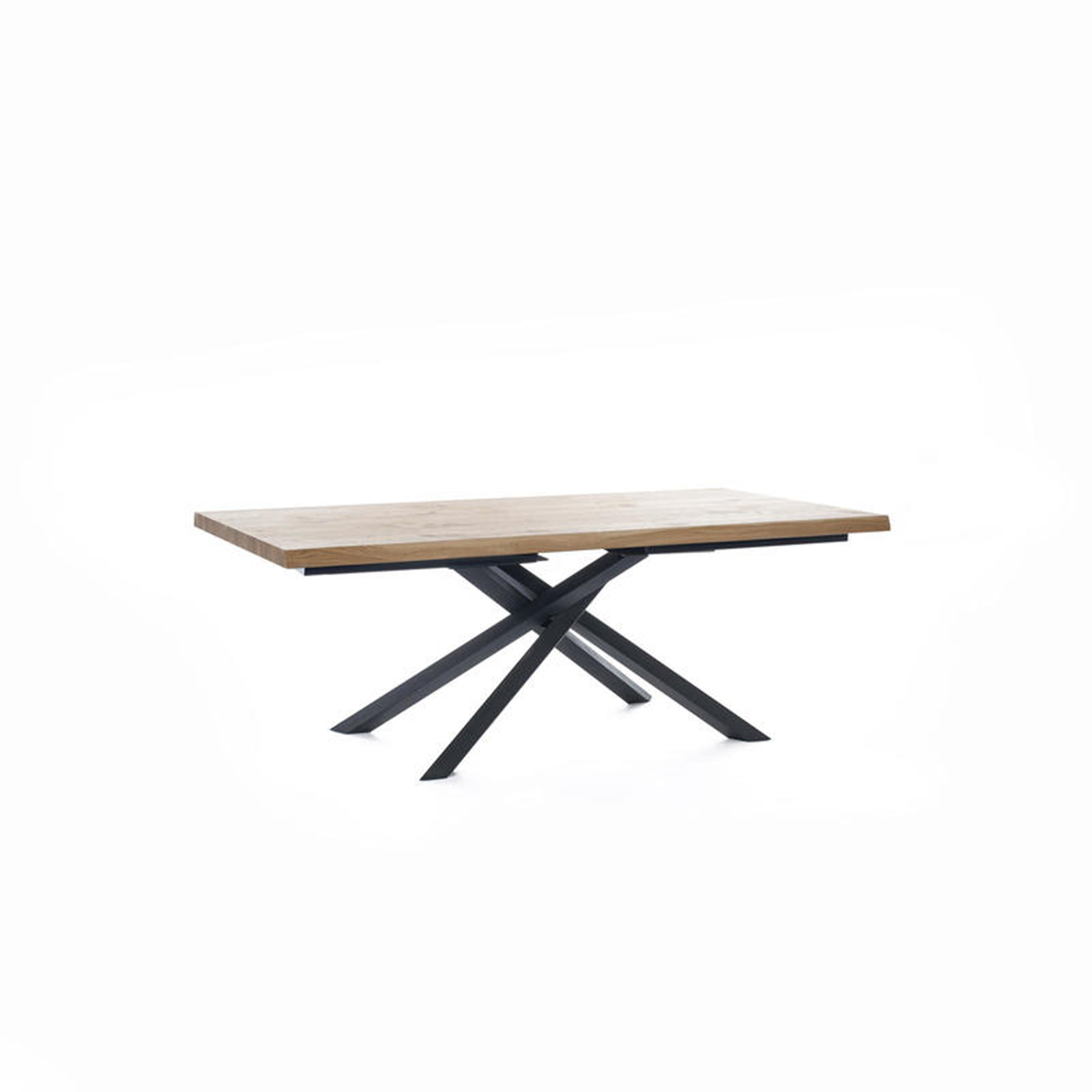 Extendable table "Théodore" wooden top and metal legs cm 160/240x90 76h