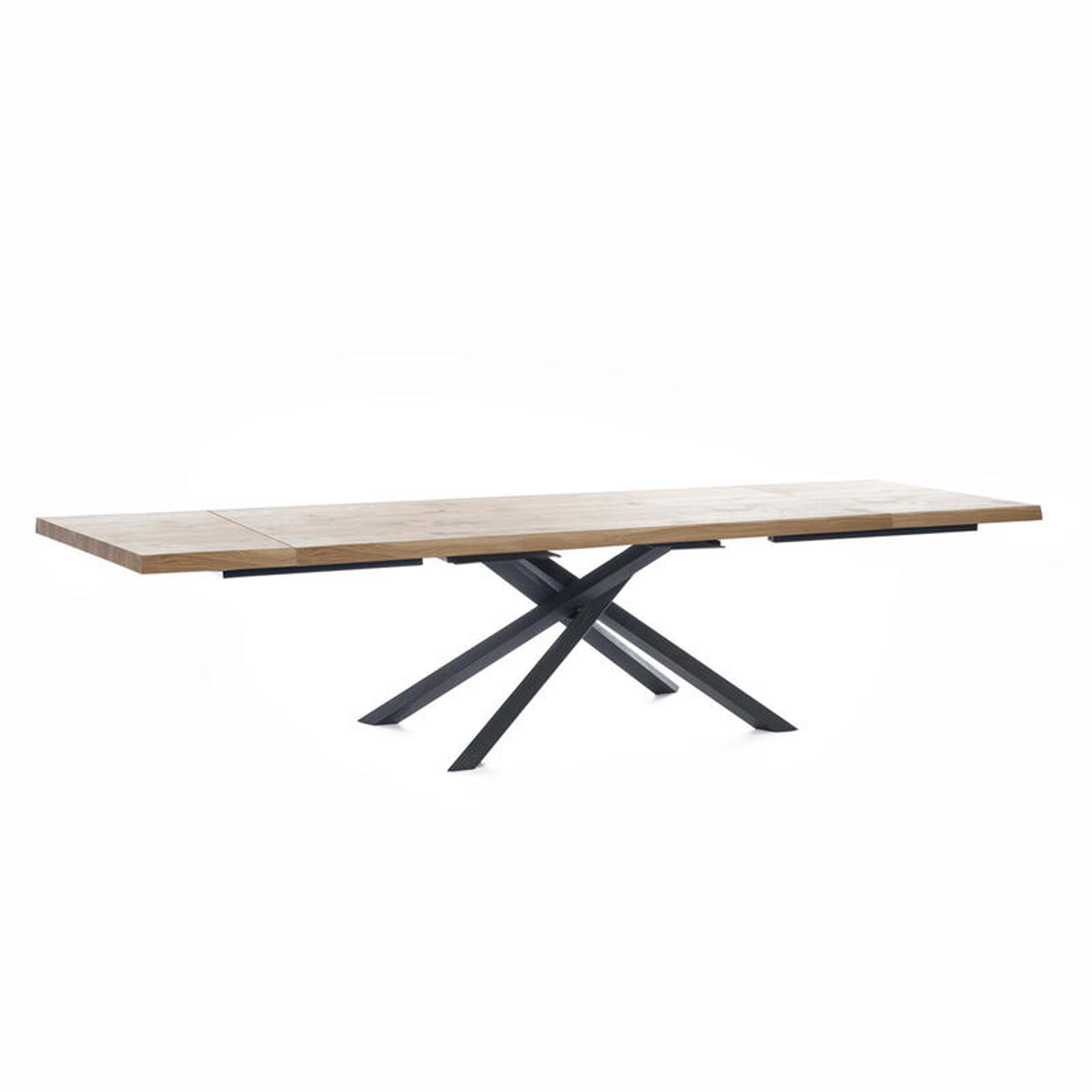 Extendable table "Théodore" wooden top and metal legs cm 200/300x100 76h