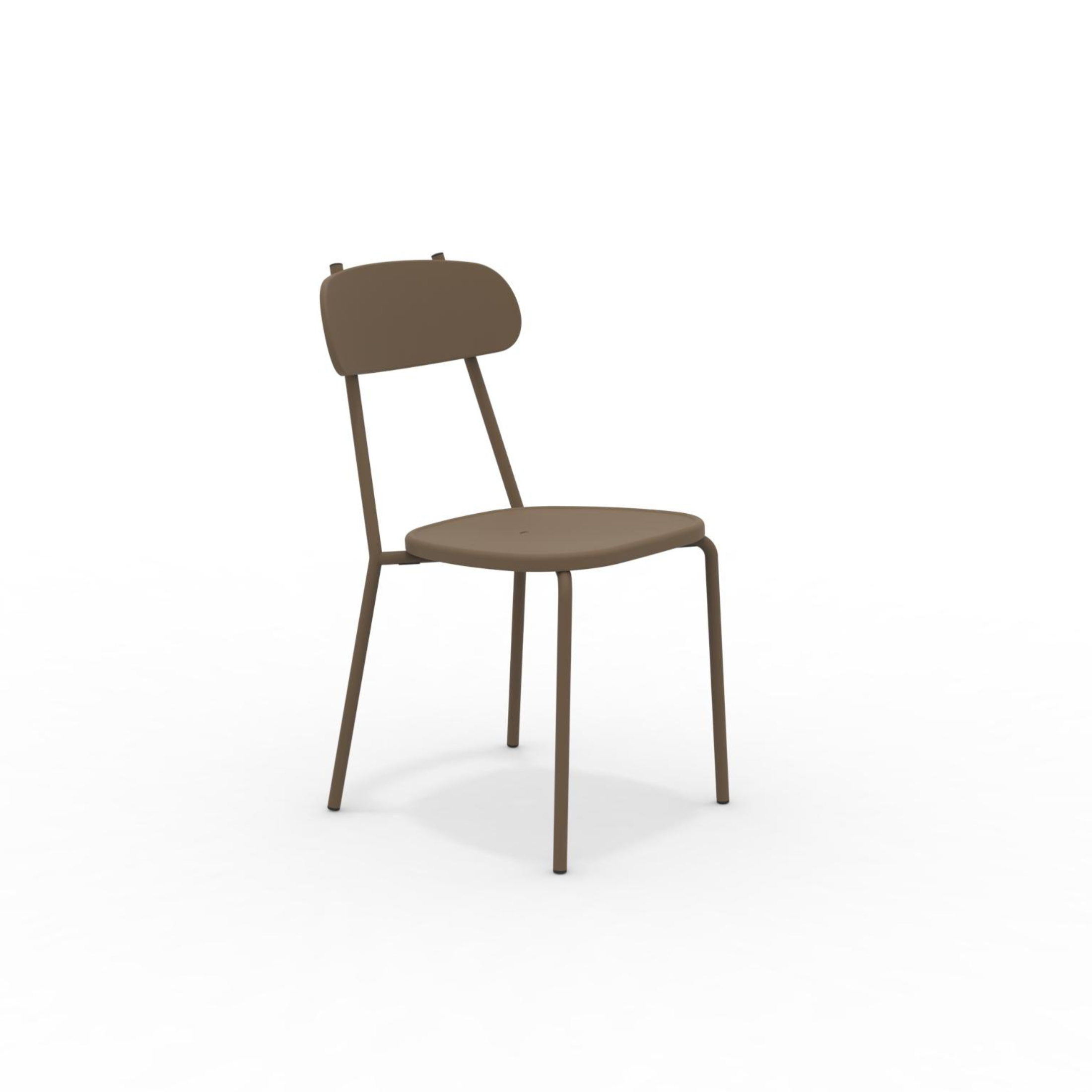 Set of stackable "Fox" garden chairs in painted metal, 45x53 cm, 84h