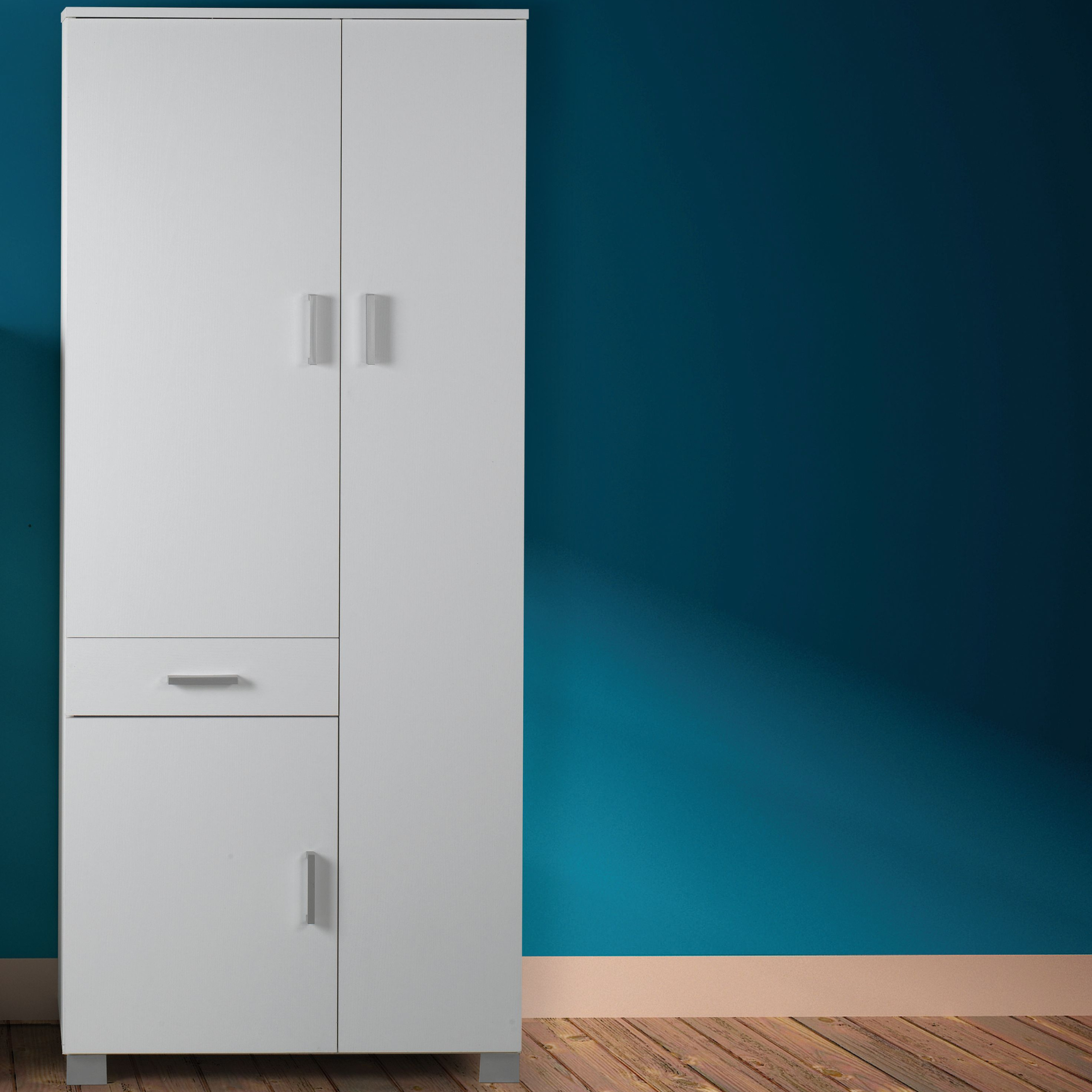 Elegant 3-door, 1-drawer "Raffy" wooden cabinet, 77x34 cm, 178h