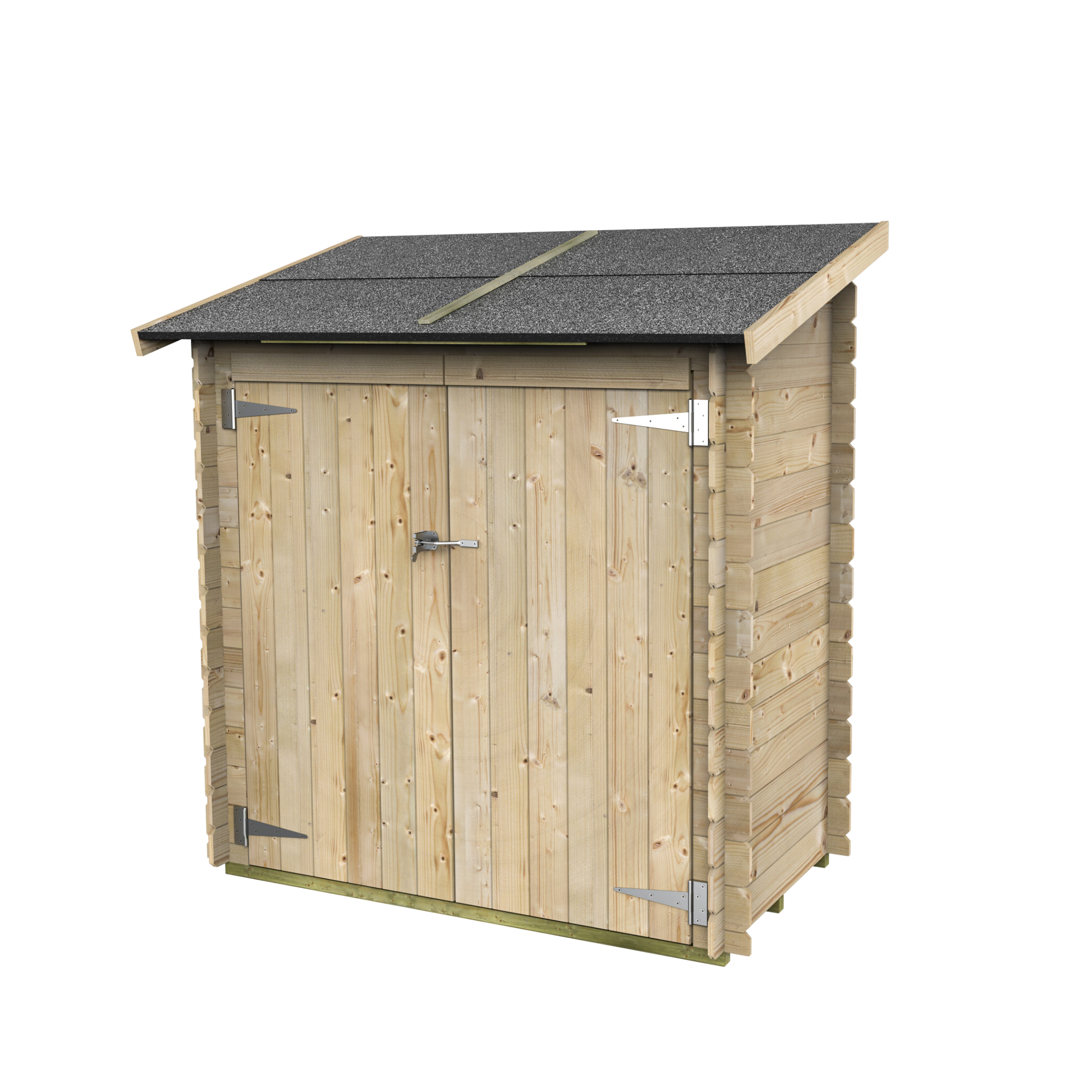 "Ambrogio Addossata" wooden garden shed, 155x85 cm, 165 cm high, double blind door
