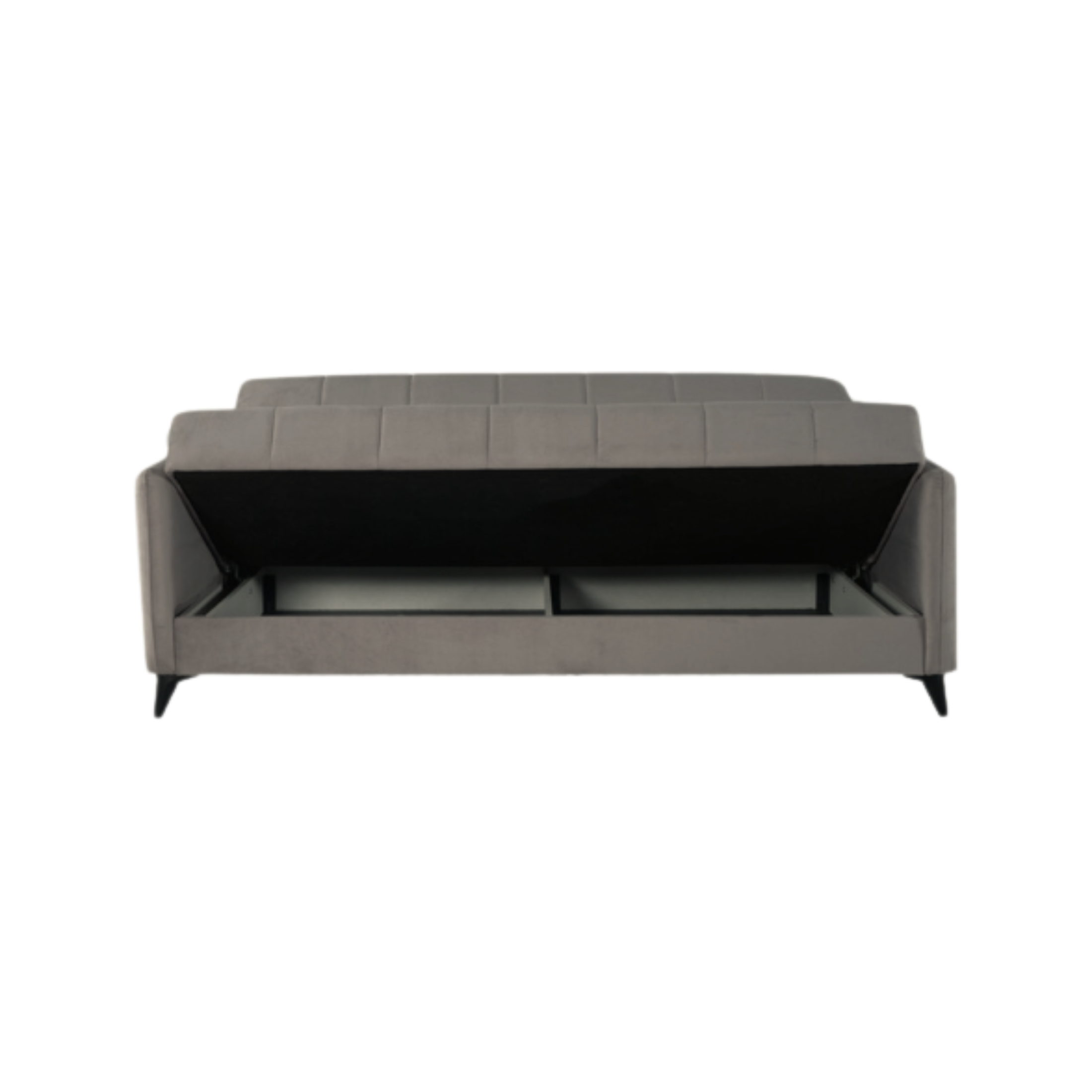 "Santi Bacos" 3-seater sofa bed with storage in velvet with 2 cushions, 211x92 cm, 98h
