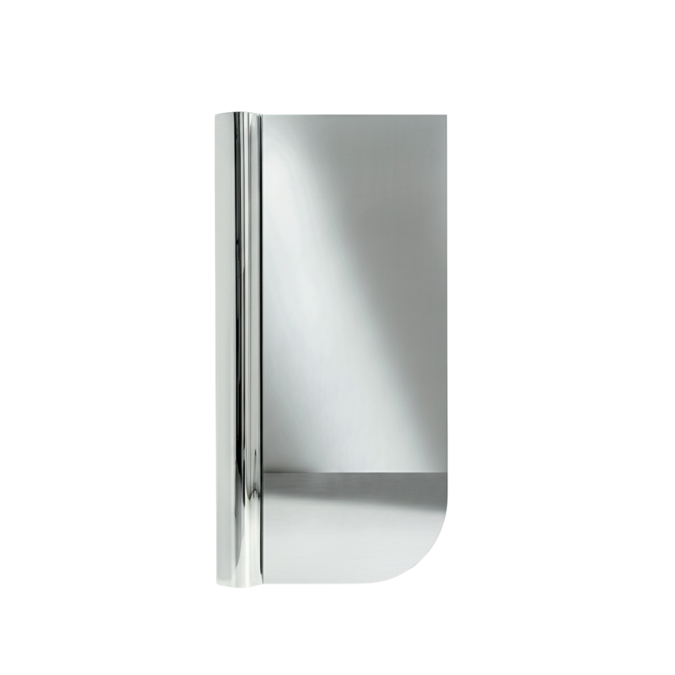 "Sinuo" decorative mirror in fused glass with a versatile wave