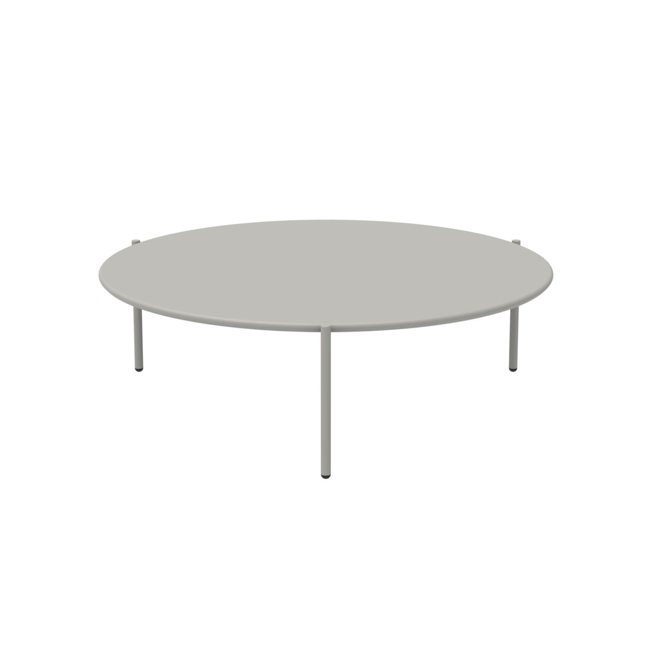 "Aria3" round metal coffee table, stackable garden table, 110x110 cm, 35 cm high