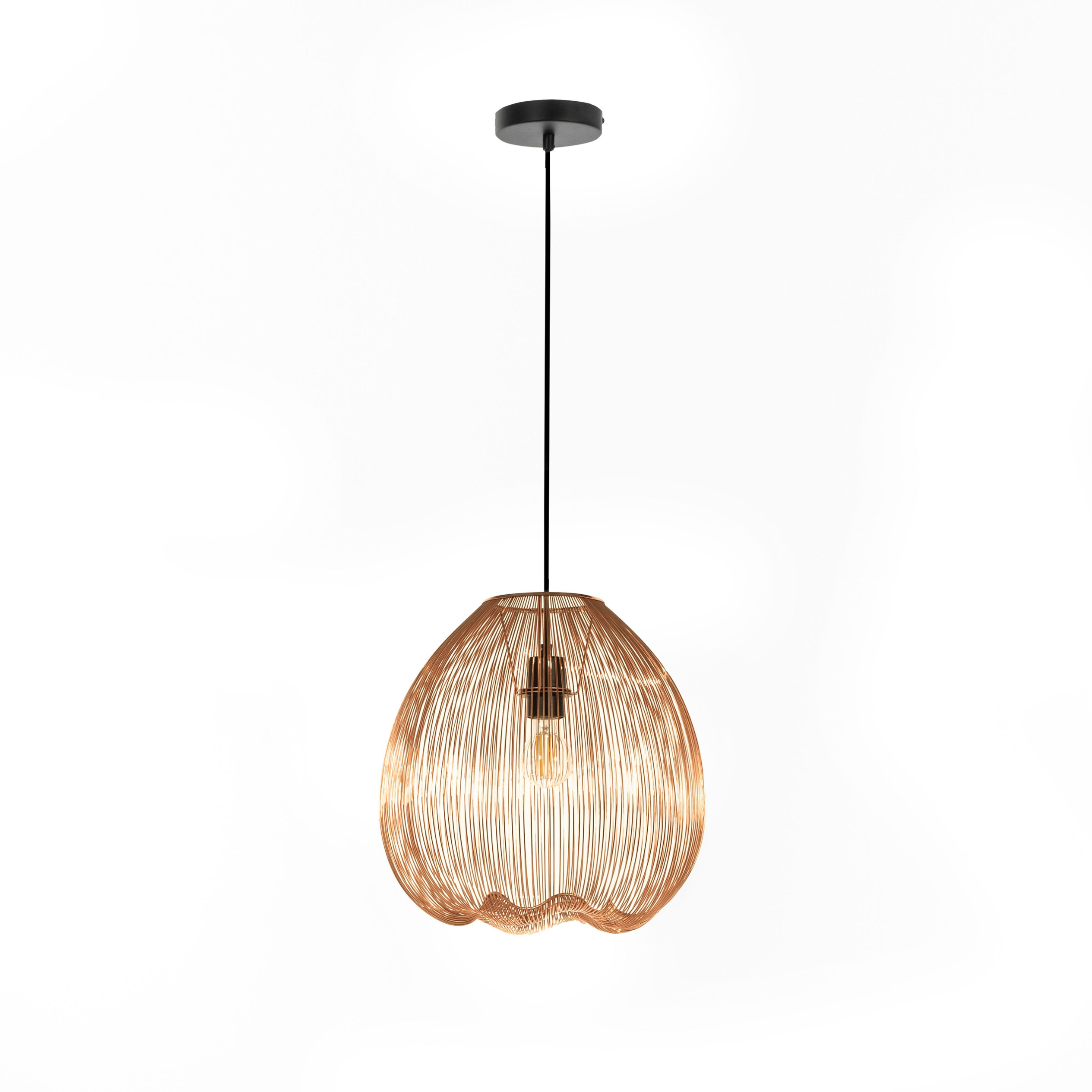 "Sirio" hanging and table lamp with metal shade