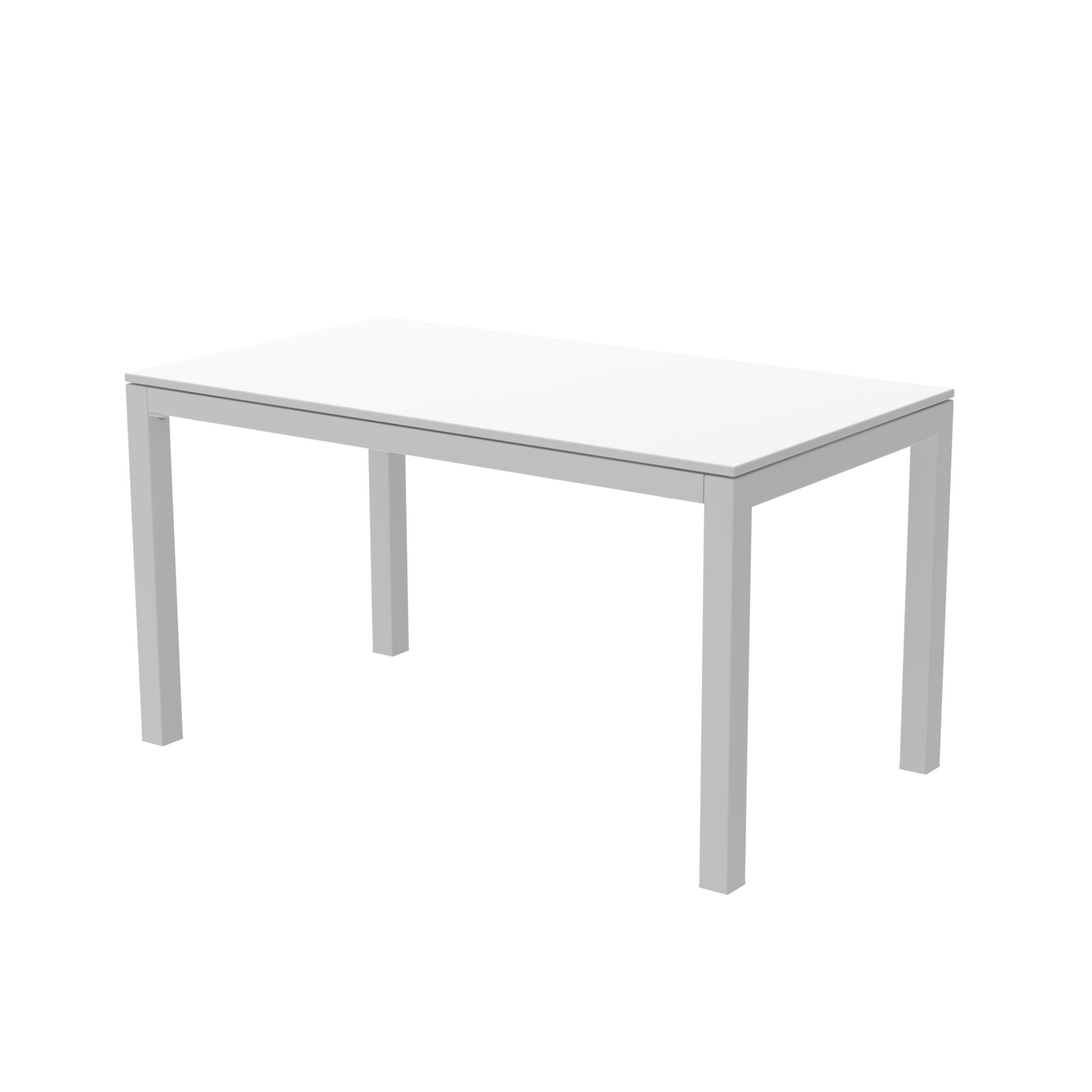 Extendable "Extia" painted metal garden table for modern use