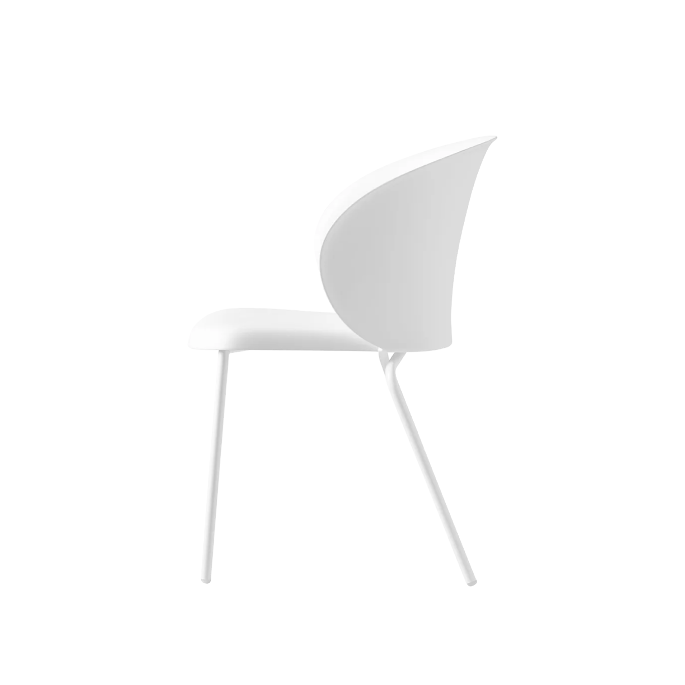 Set of modern "Tuka" chairs in metal and polypropylene, stackable, 55x59 cm, 86h