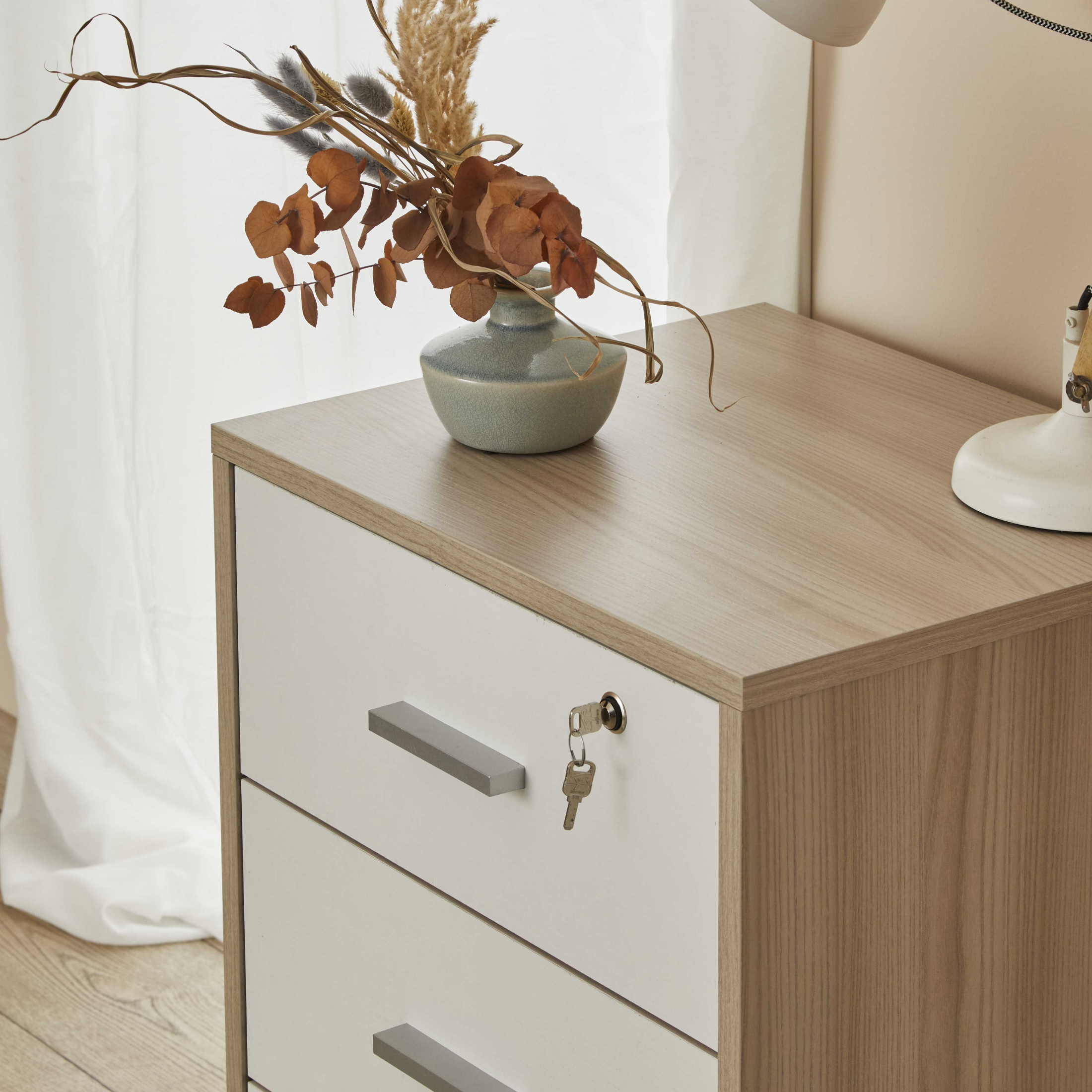 3-drawer "Drop" desk unit with wheels, 50x41 cm, 70 cm high