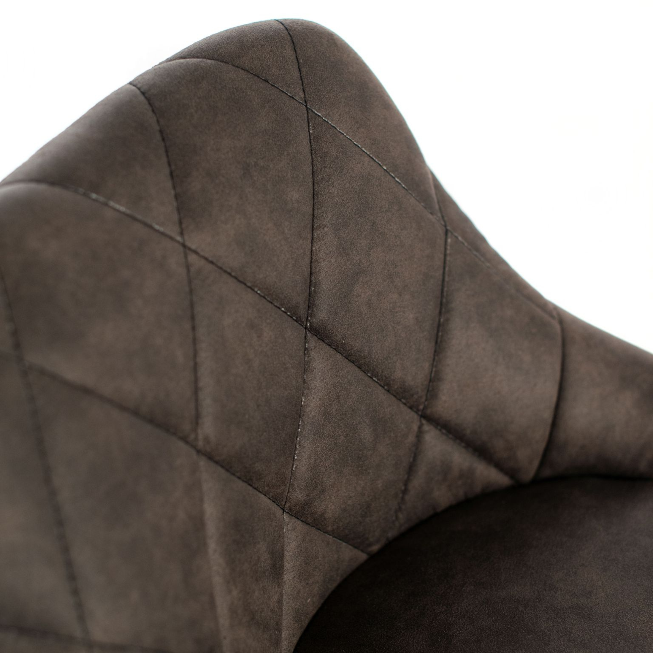 Set of modern high stools "Tema" in padded fabric with footrest cm 50x45 84h