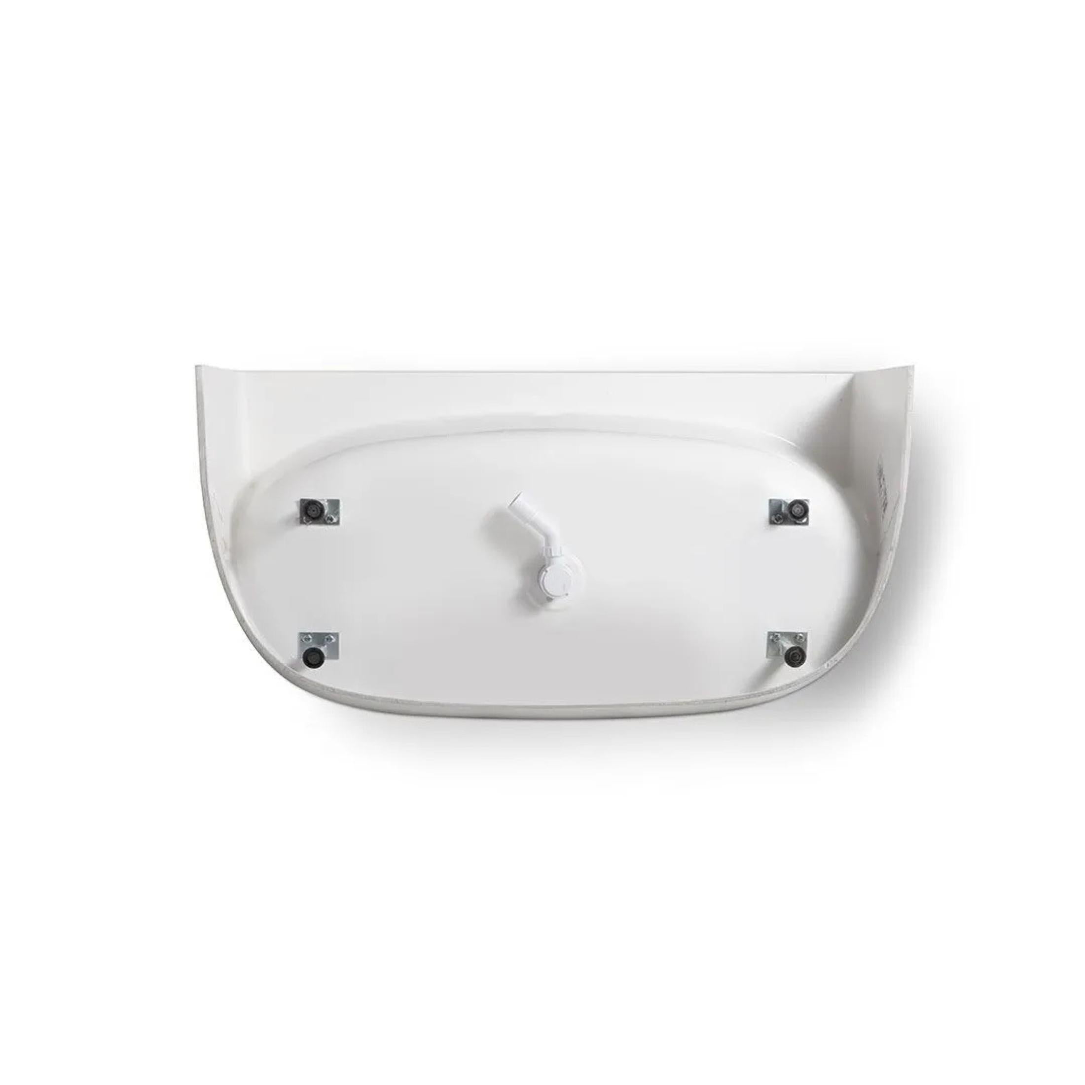 "Siena" oval wall-mounted bathtub in marble resin, 158x86 cm, 58 cm high