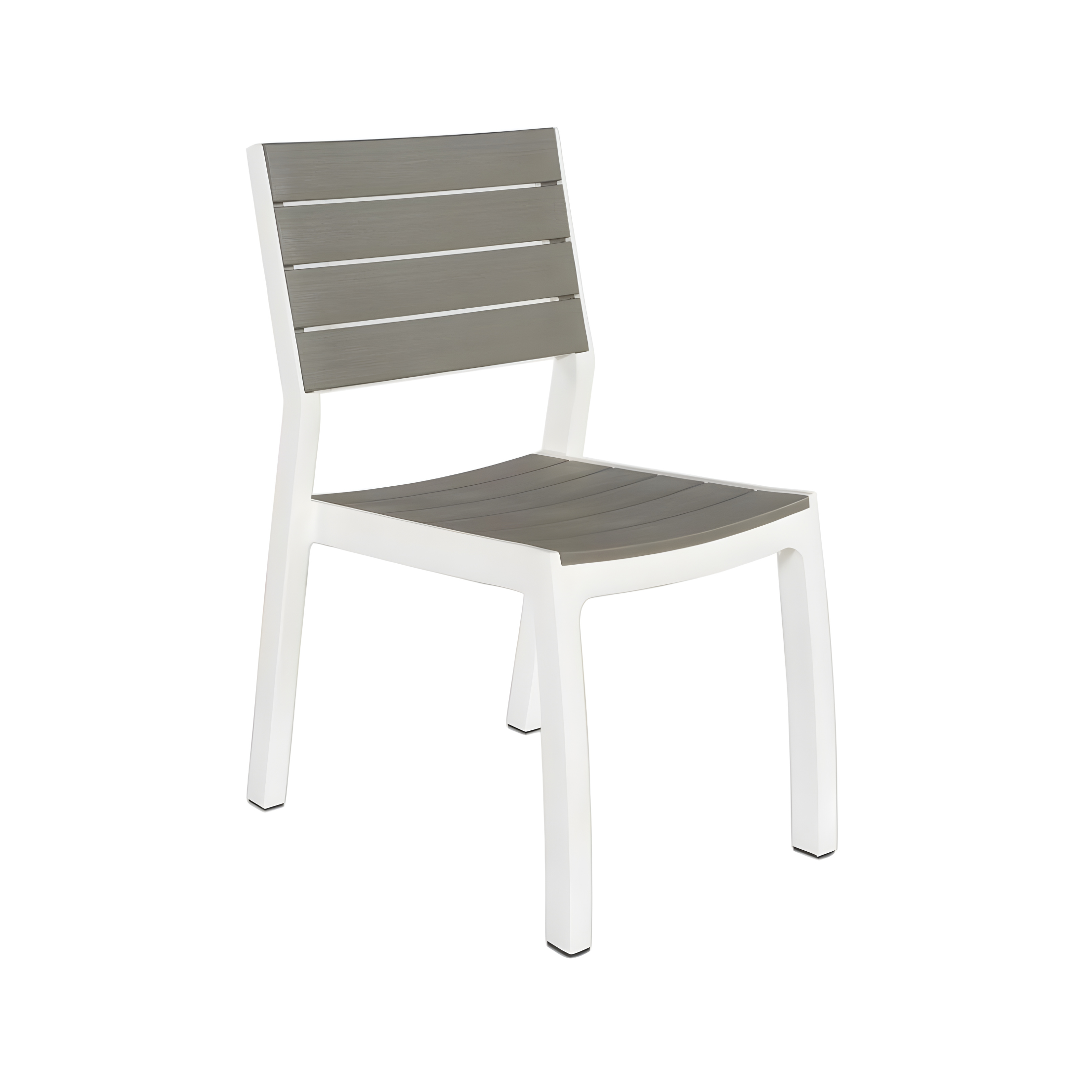 Set of "Harmony" resin chairs with wood effect for the garden, 54x58 cm, 86 cm high.