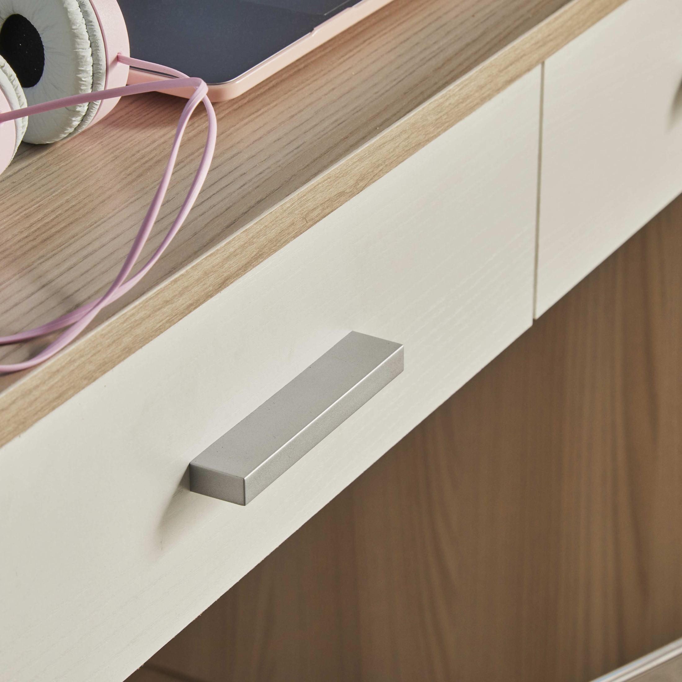 Modern 2-drawer "Vanda" wooden desk, 91x55 cm, 76h