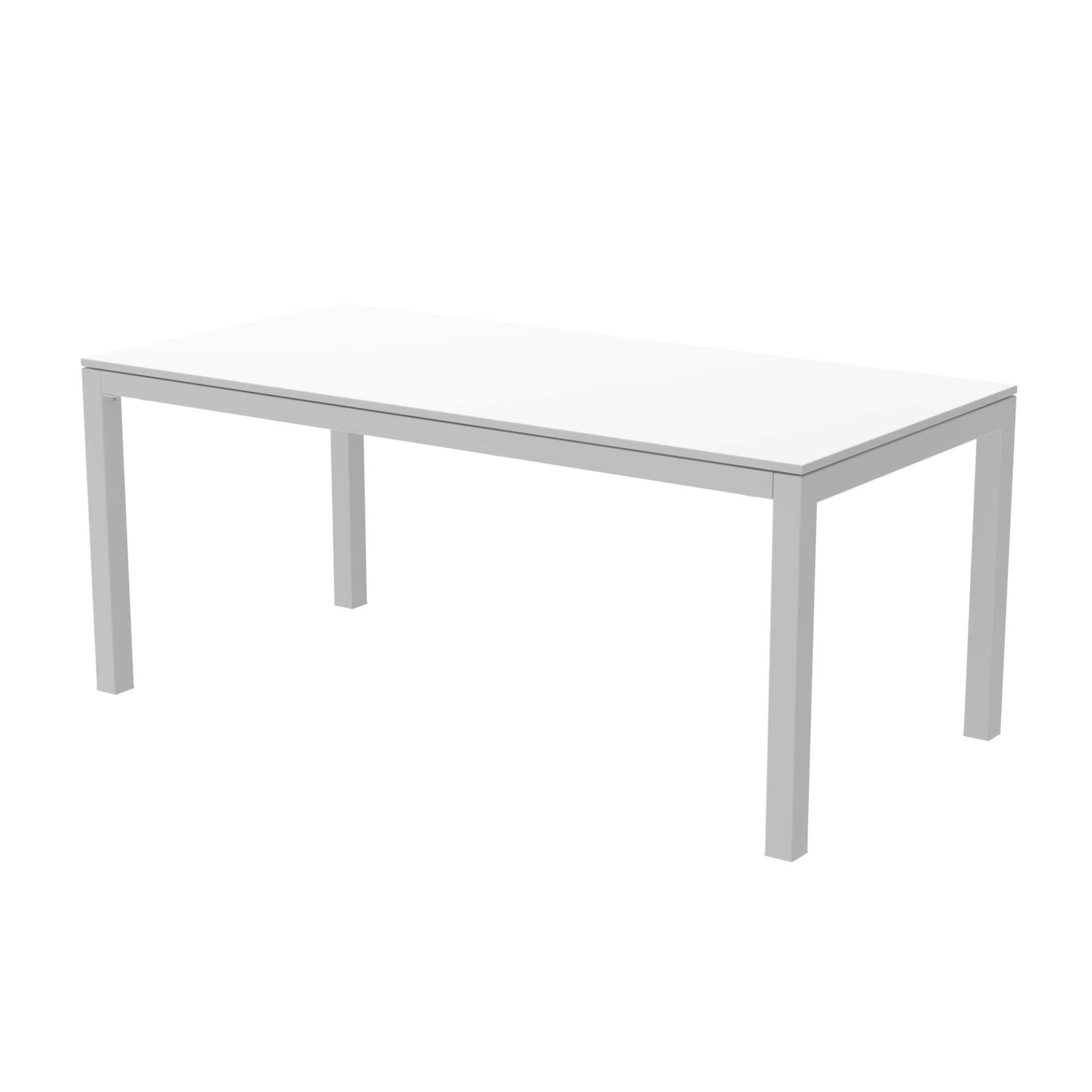 Extendable "Extia" painted metal garden table for modern use