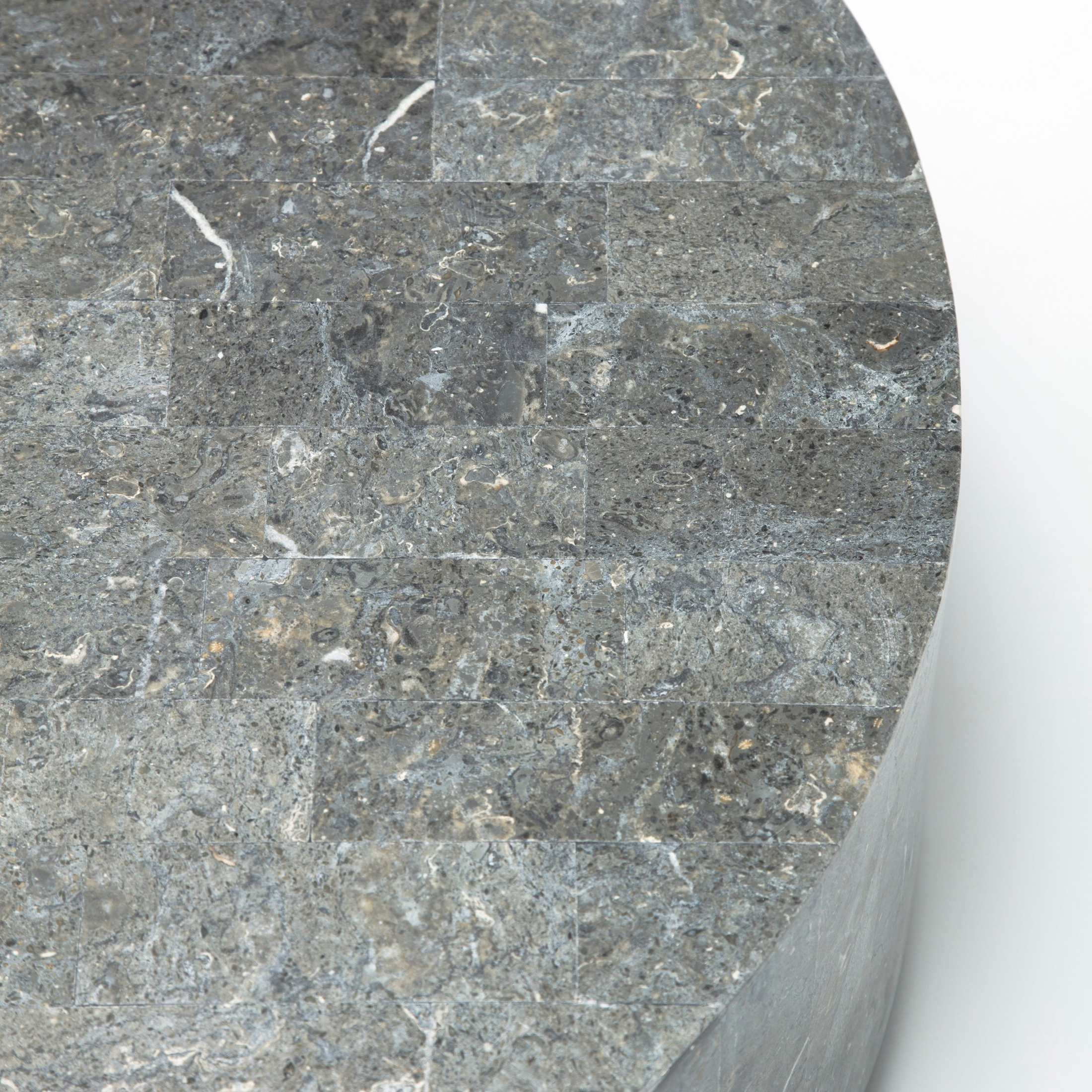 "Cleopas" fossil stone coffee table, 85x85 cm, 28h