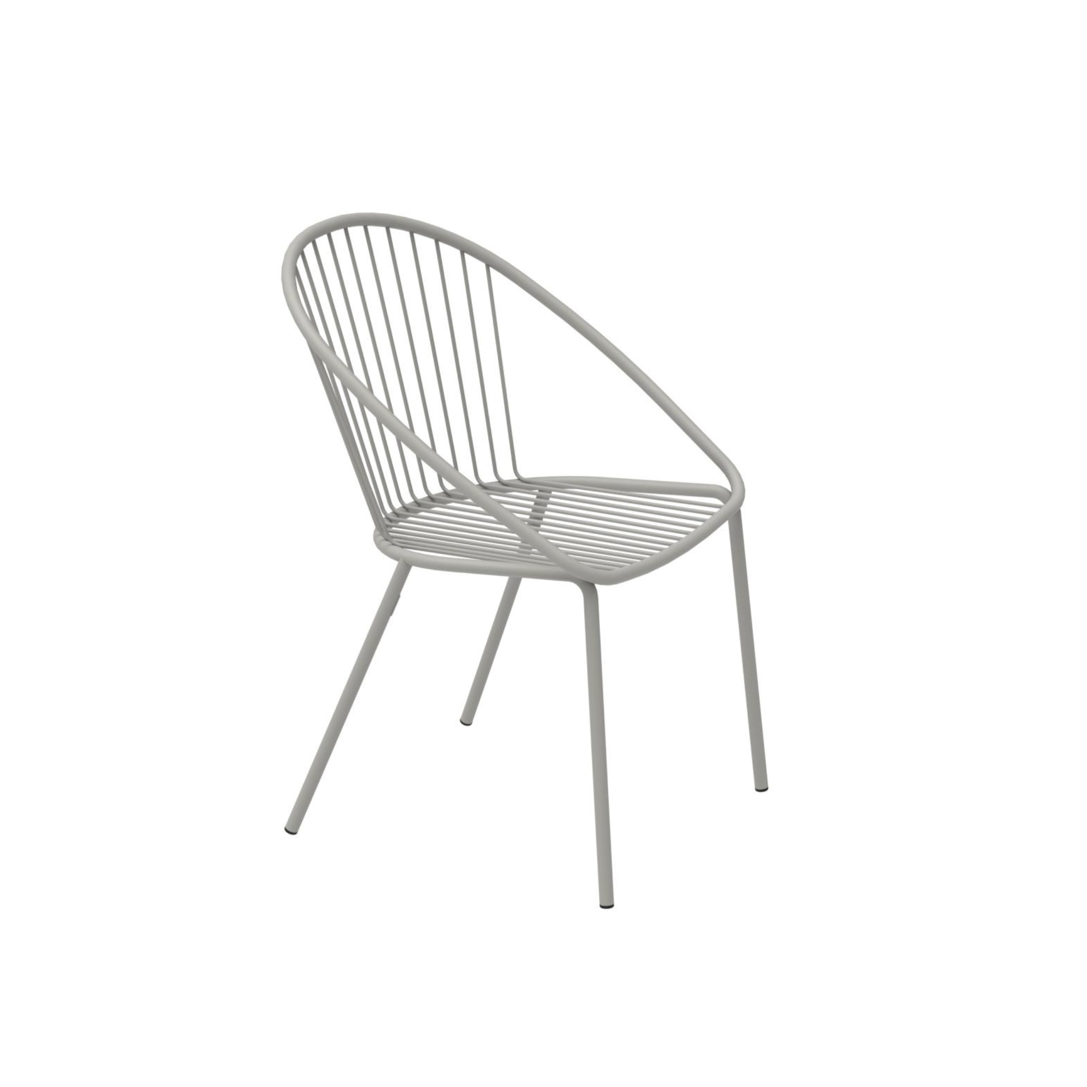 Set of stackable garden chairs "Aria5" in galvanized metal 57x58 cm 83h