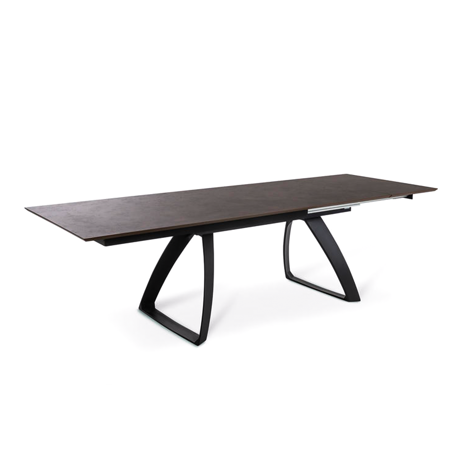 Extendable table "Hugo" HPL top aluminum legs 10 seats 270x90 cm 76h