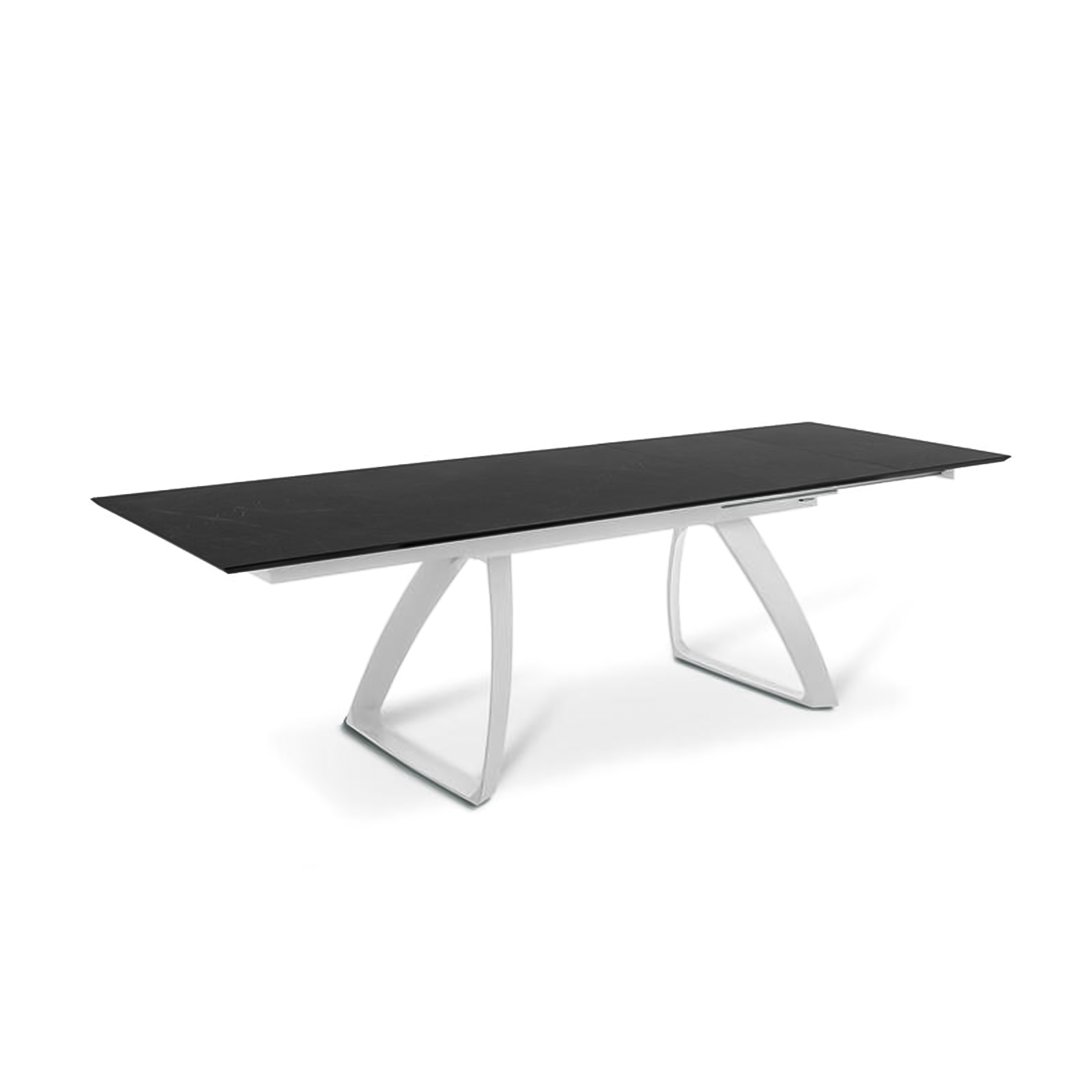 Extendable table "Hugo" HPL top aluminum legs 10 seats 270x90 cm 76h