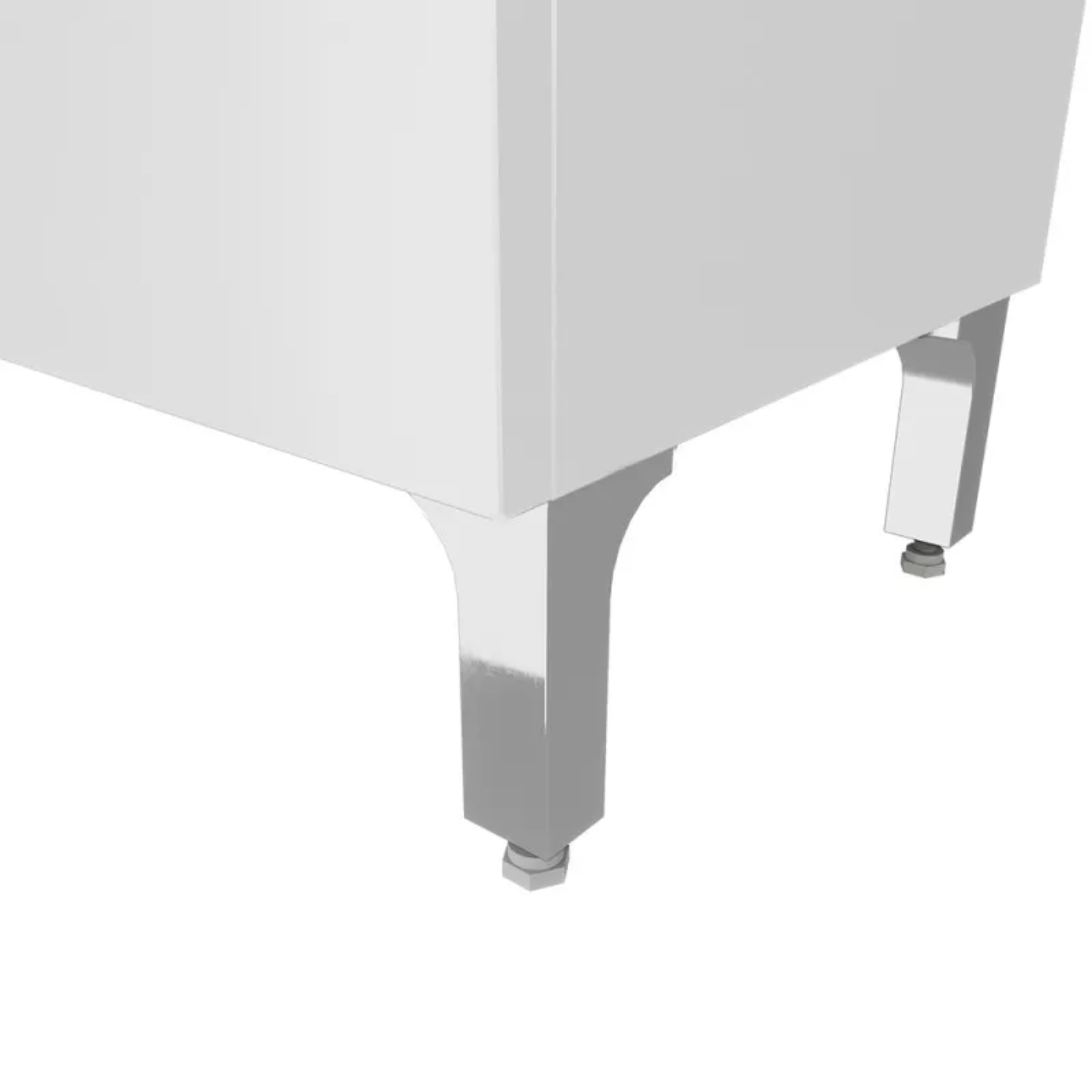 "Kiro" bathroom furniture in melamine with a glossy white finish, built-in ceramic sink and mirror