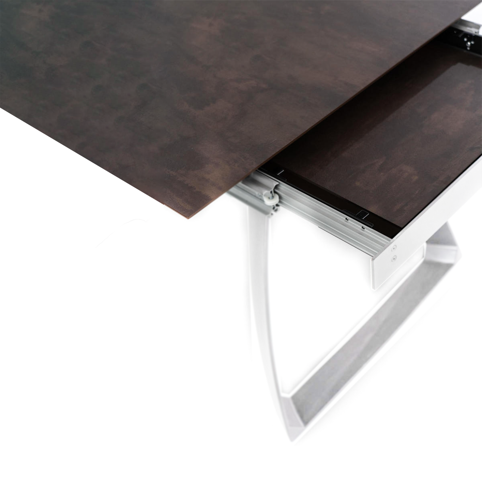 Extendable table "Hugo" HPL top aluminum legs 10 seats 270x90 cm 76h