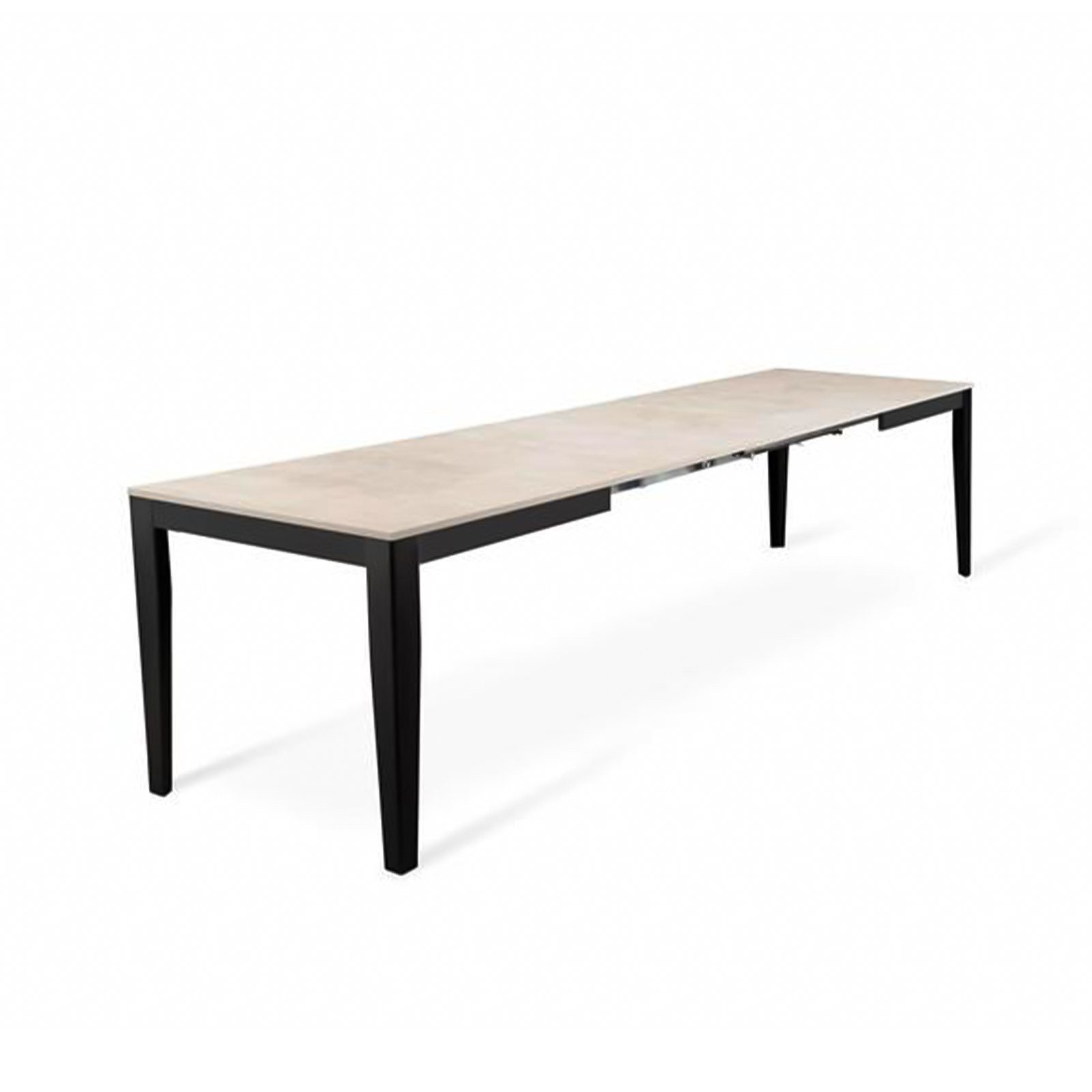 Extendable table "Blanche" melamine top metal legs cm 130/290x80 76h