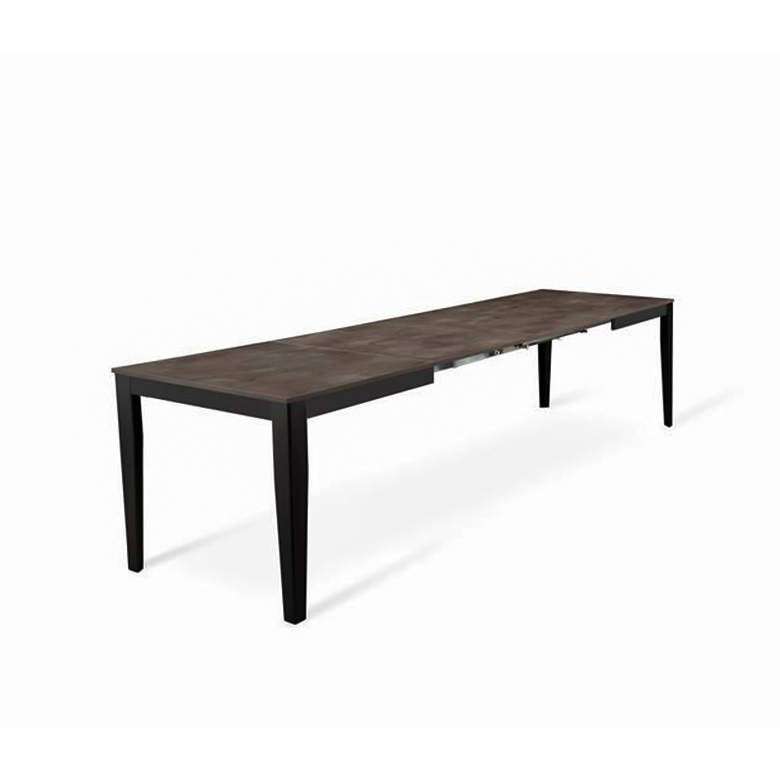 Extendable table "Blanche" melamine top metal legs cm 130/290x80 76h