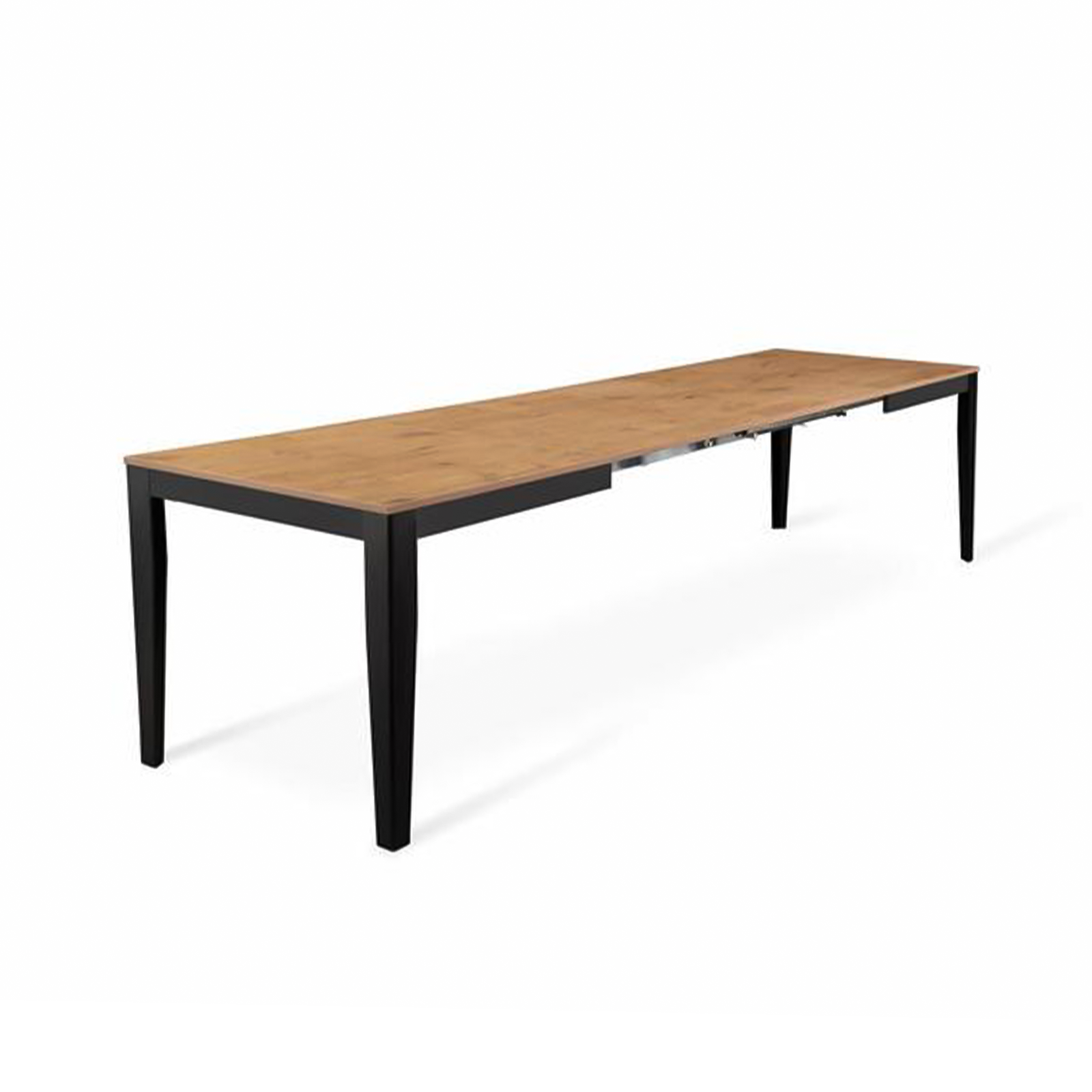 Extendable table "Blanche" melamine top metal legs cm 130/290x80 76h