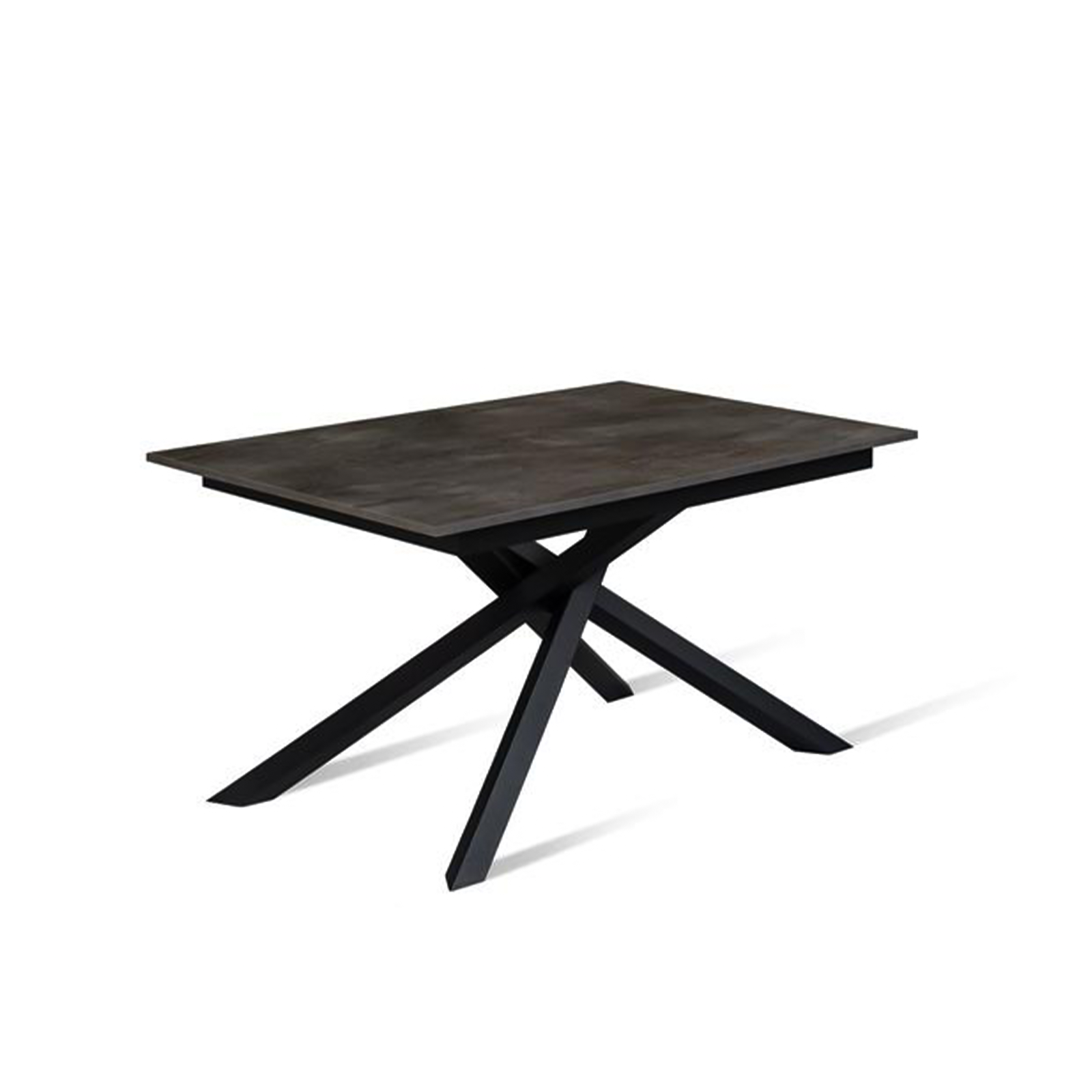Modern extendable "Atene" table with melamine top and painted metal legs
