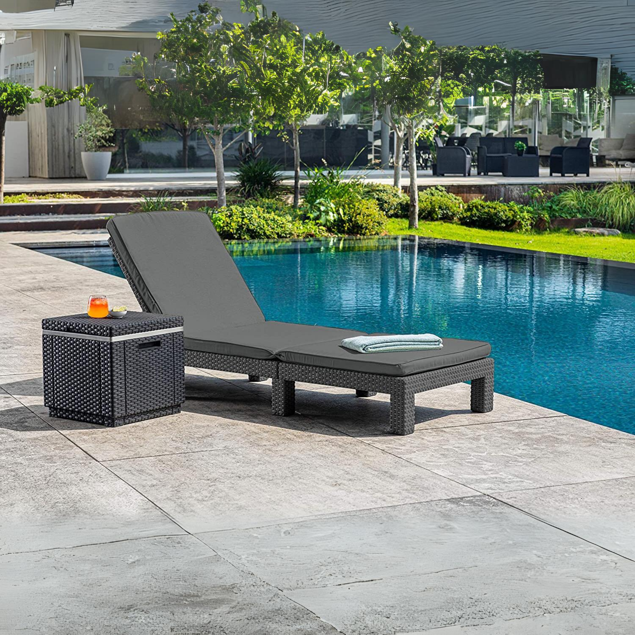 "Alaska" outdoor resin ice cube tray, 42x42 cm, 41 cm high