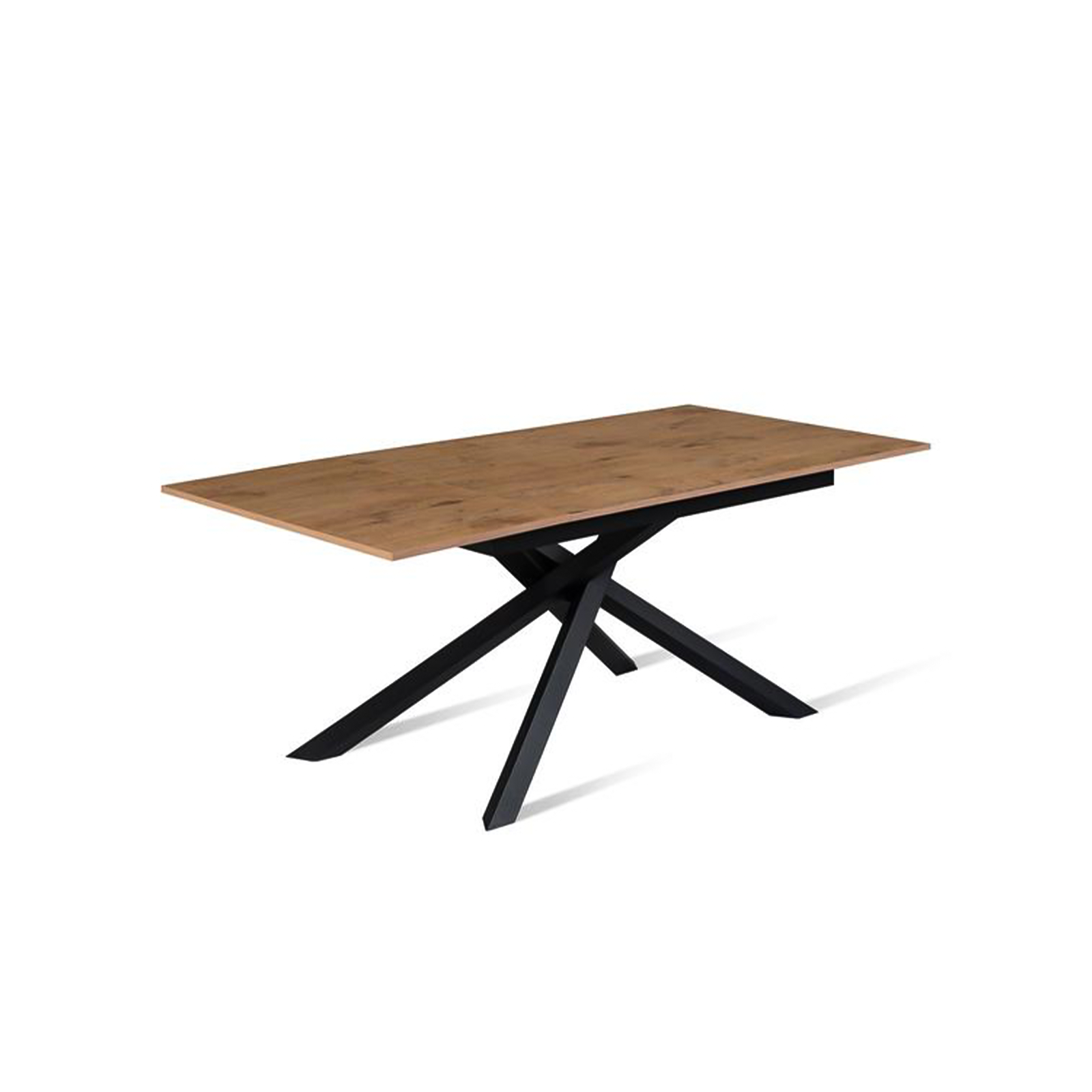Modern extendable "Atene" table with melamine top and painted metal legs