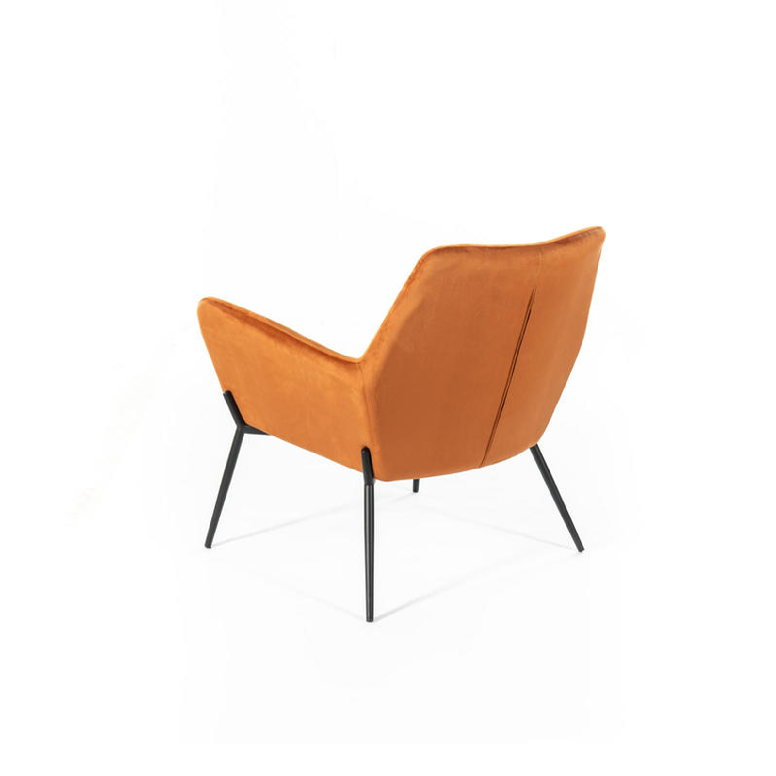 Modern "Gaia" upholstered velvet armchair with metal legs, 70x72 cm, 79h