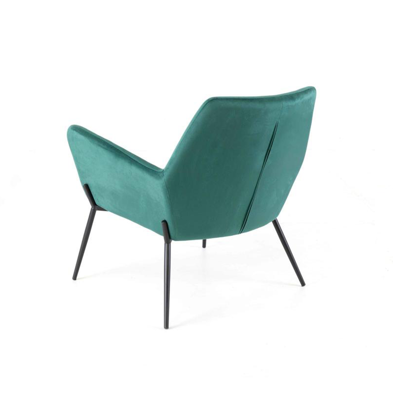 Modern "Gaia" upholstered velvet armchair with metal legs, 70x72 cm, 79h
