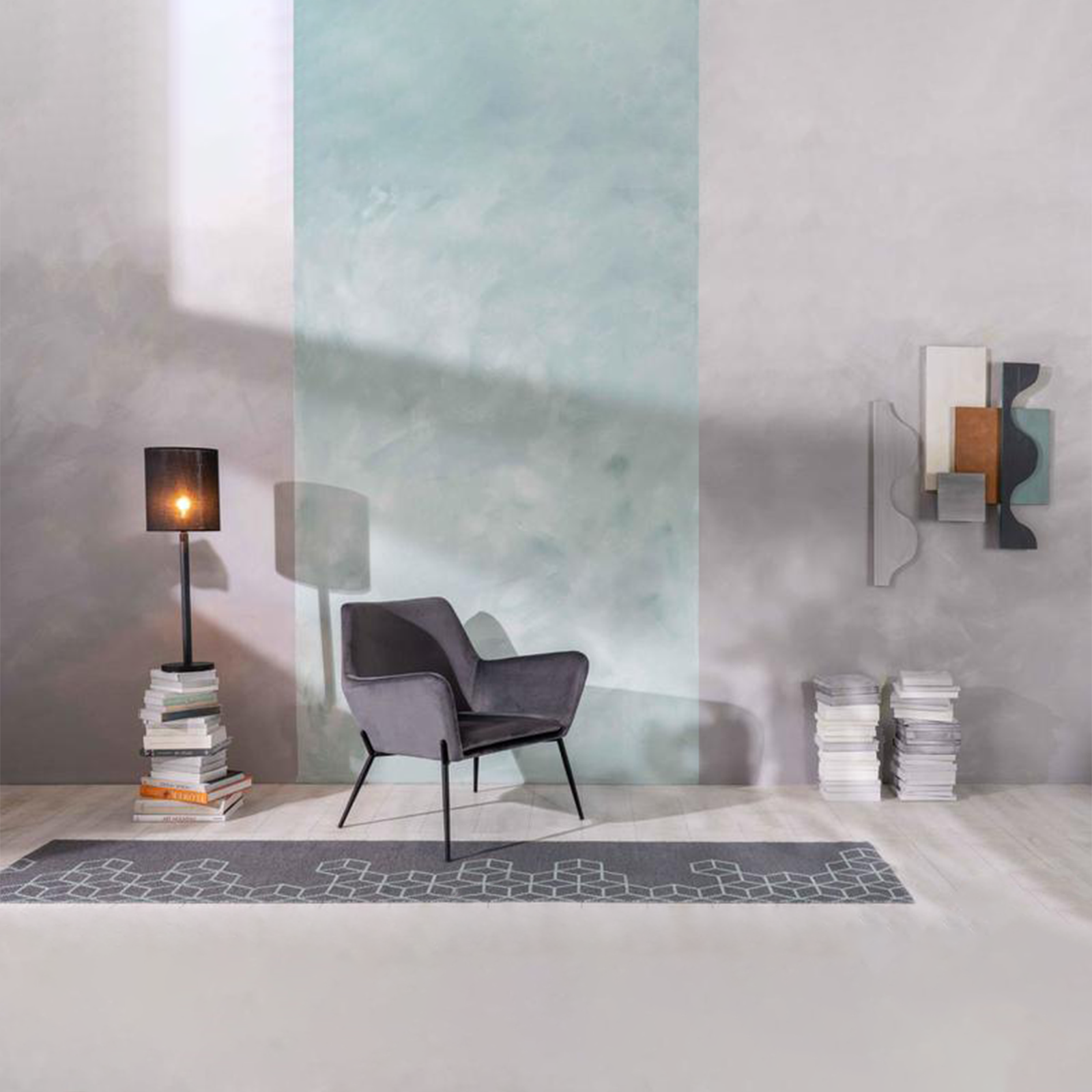 Modern "Gaia" upholstered velvet armchair with metal legs, 70x72 cm, 79h