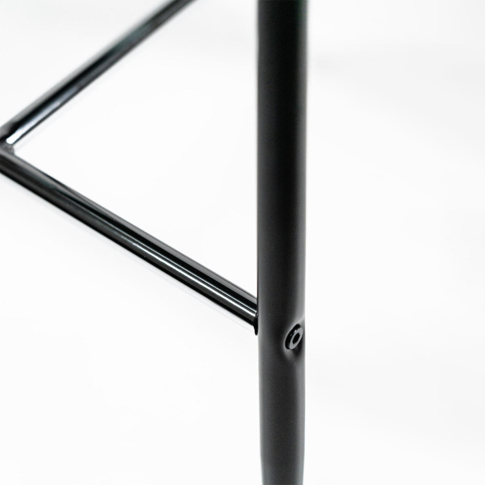 Set of high stools in fabric with metal footrest "Petit" cm 46x49 97h