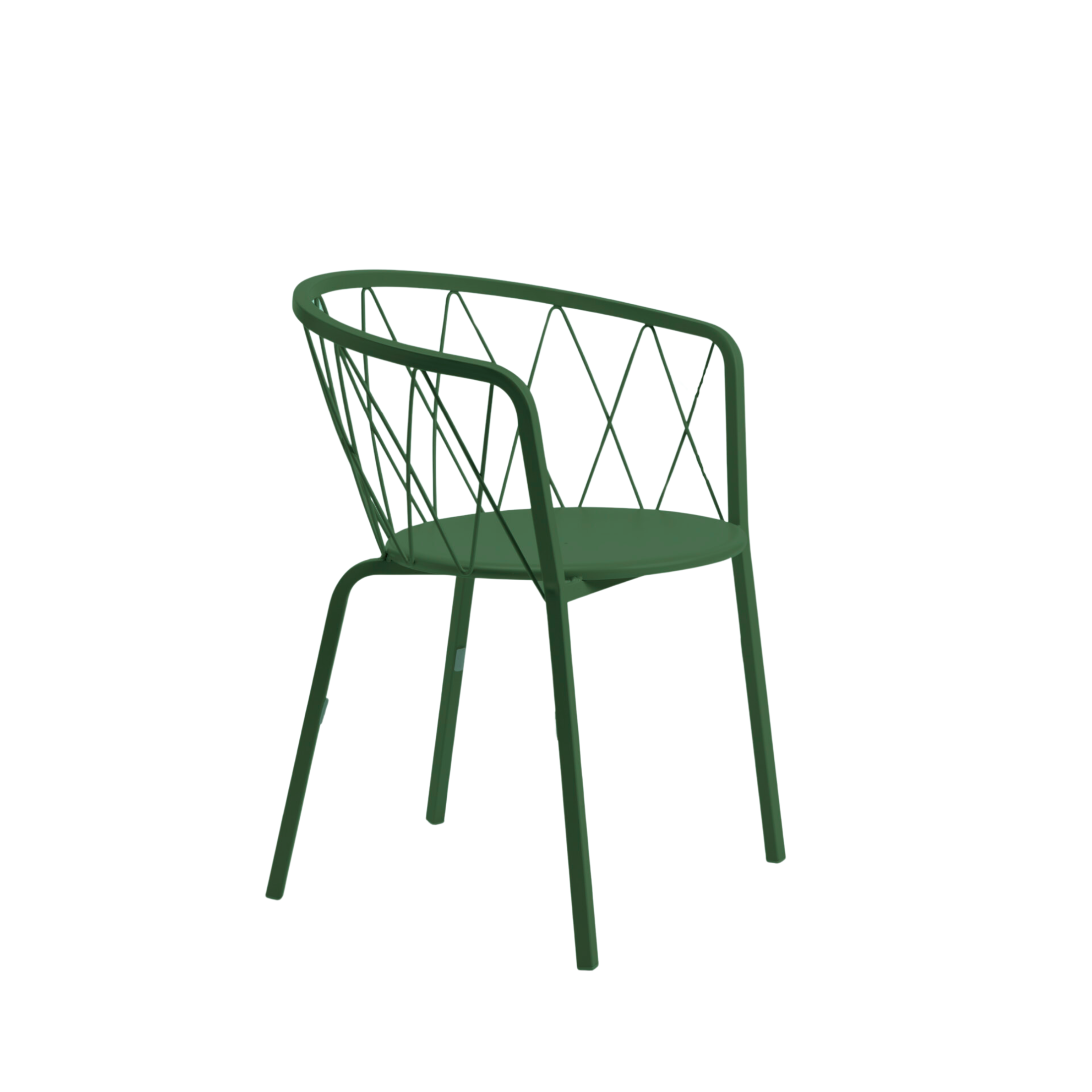 Set of stackable painted metal garden chairs "Daisy" 57x55 cm 75h