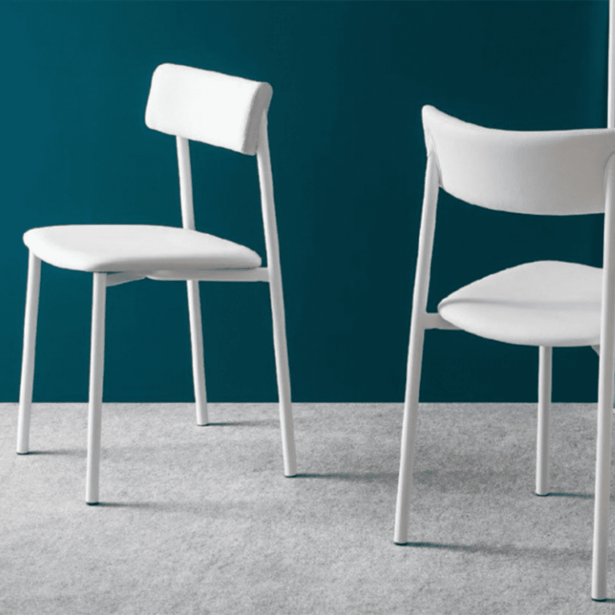 Set di sedie moderne da soggiorno "Up!" con sedile imbottito cm 49x48 81h - MondoViro